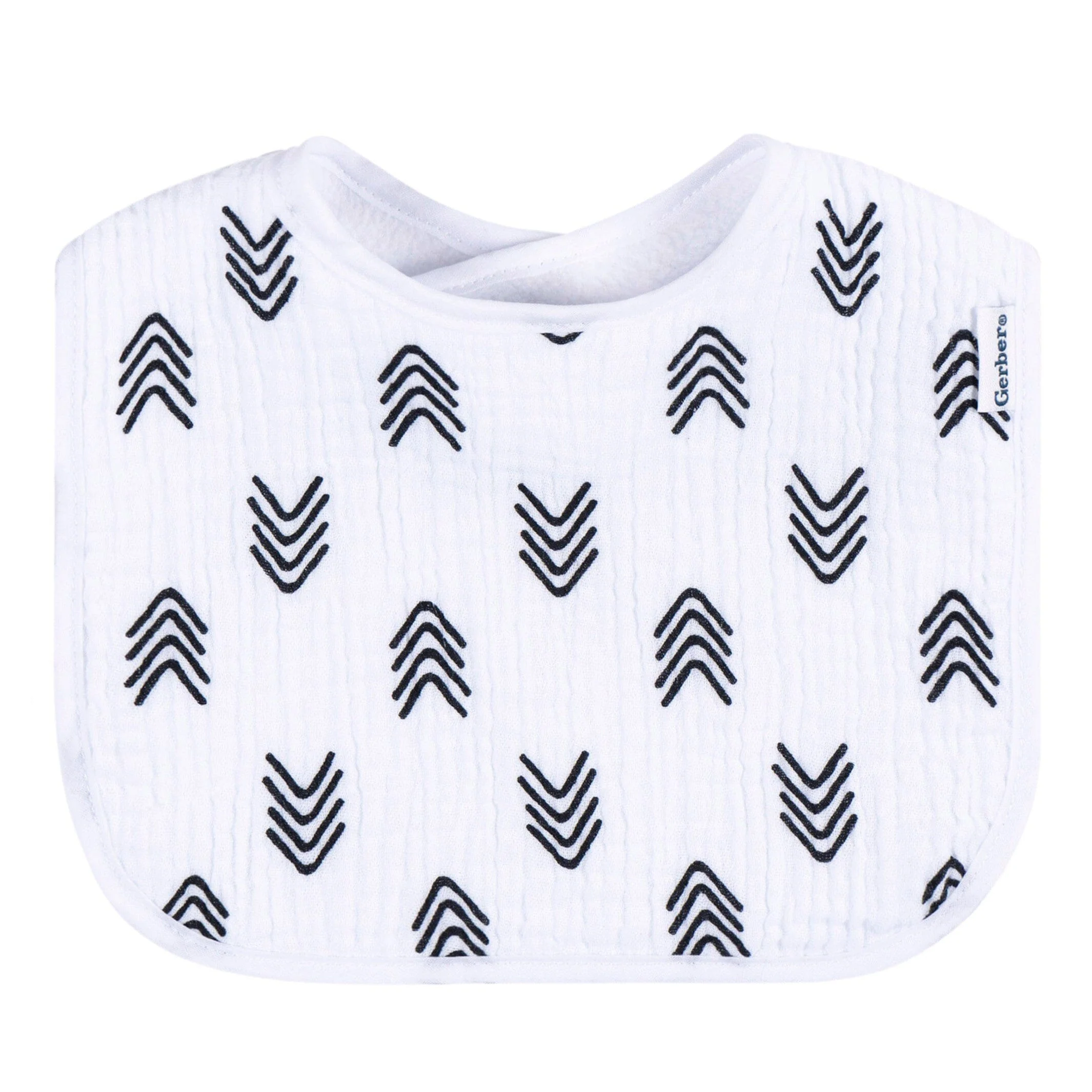 8-Pack Baby Neutral Black & White Muslin Drooling  Bibs - Image 5