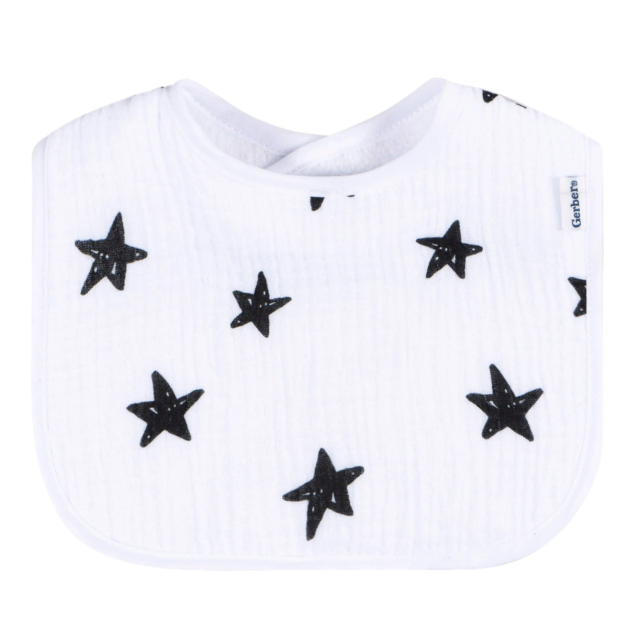 8-Pack Baby Neutral Black & White Muslin Drooling  Bibs - Image 6