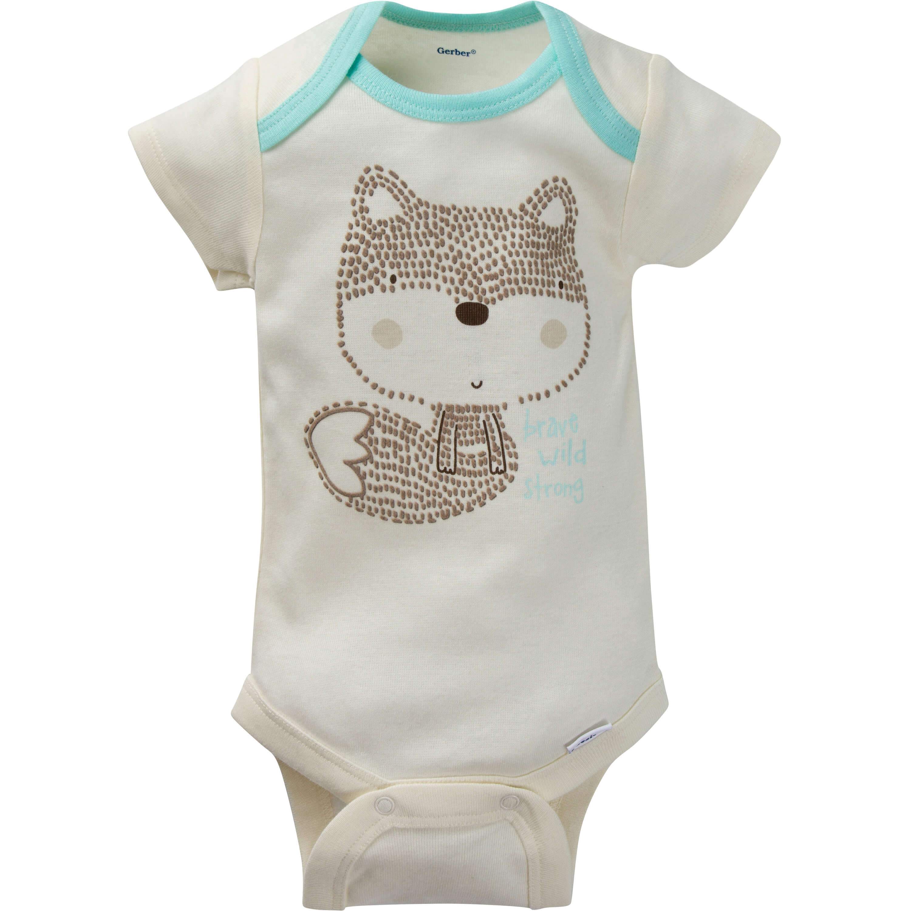 8-Pack Baby Boys Short-Sleeve Fox Onesies® Bodysuits - Image 2