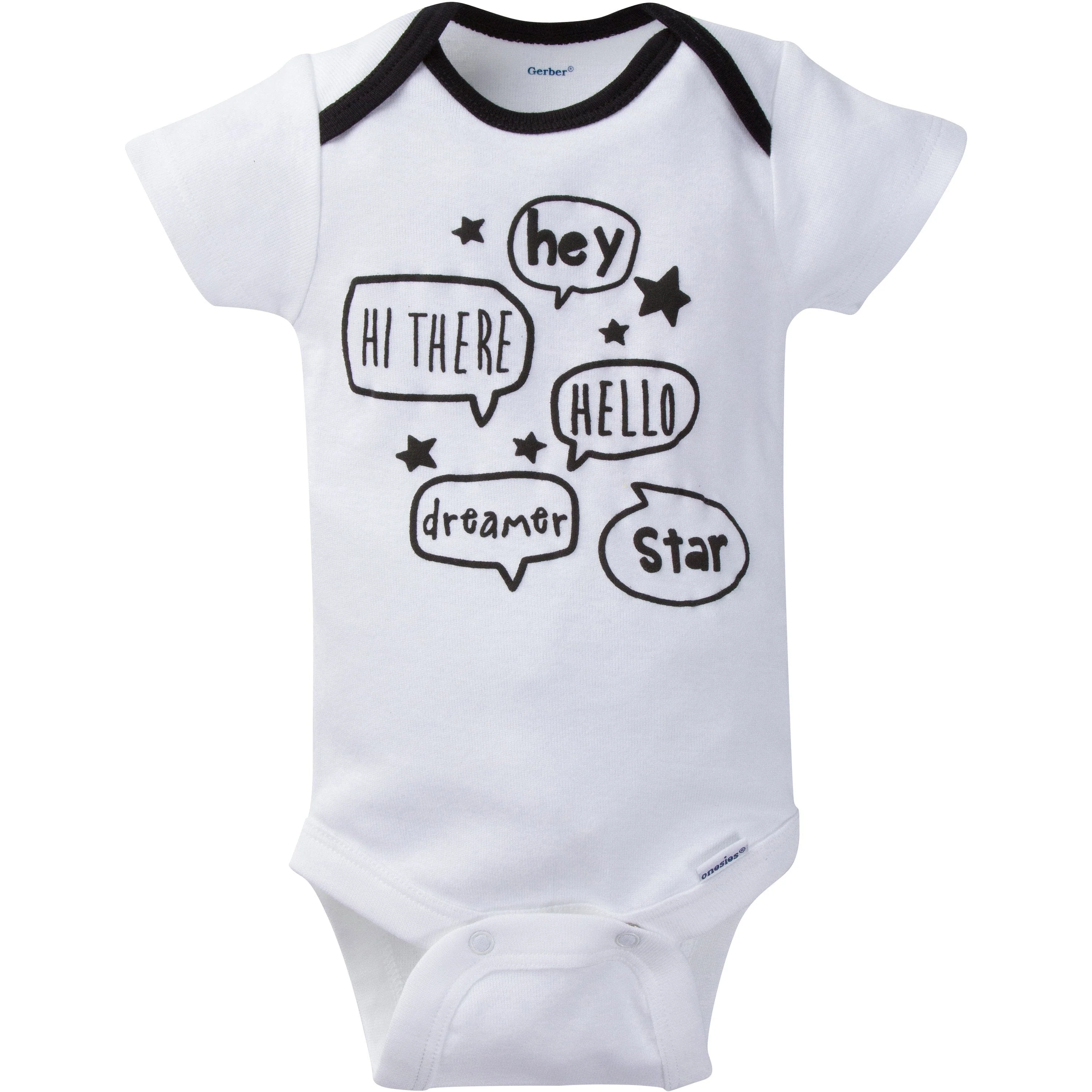 8-Pack Baby Neutral Short Sleeve Stars Onesies® Bodysuits - Image 2