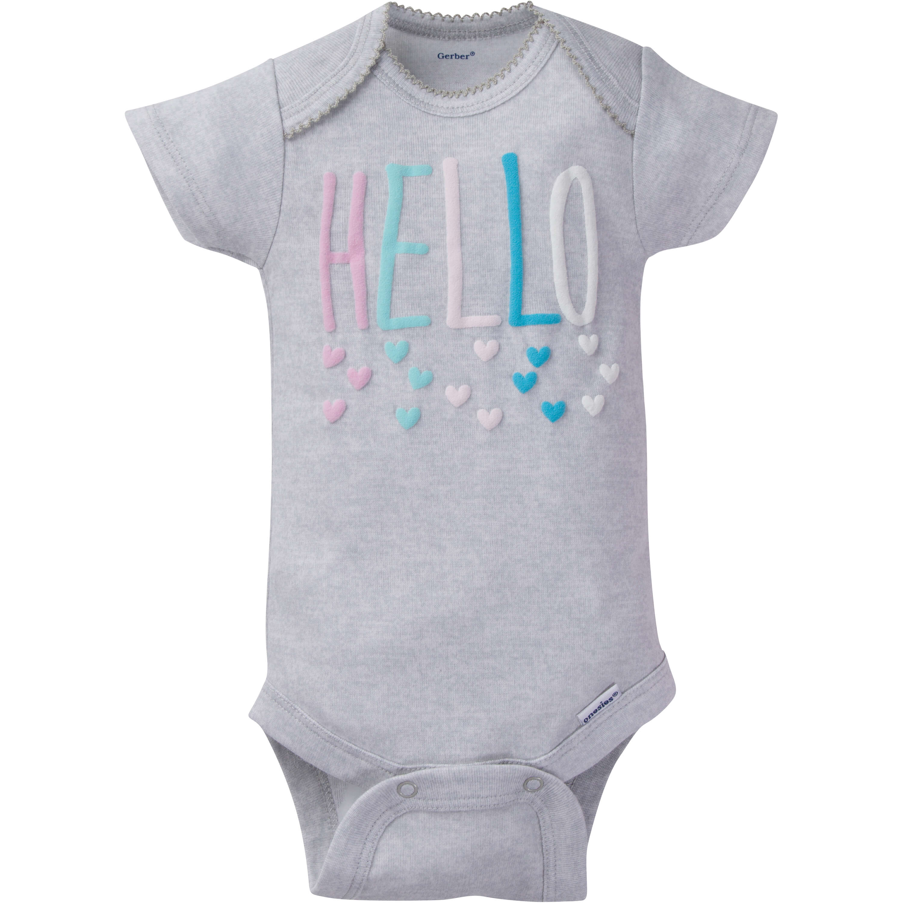 8-Pack Baby Girls Clouds Short-Sleeve Onesies® Bodysuits - Image 3