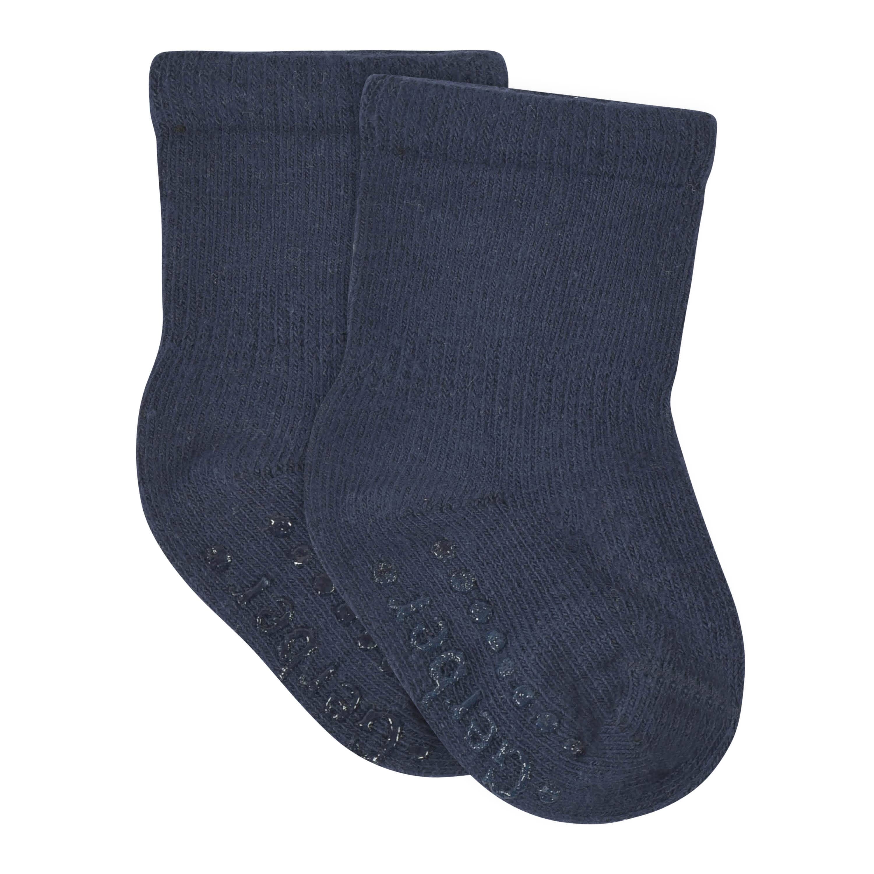8-Pack Baby & Toddler Navy Wiggle Proof® Jersey Crew Socks - Image 2