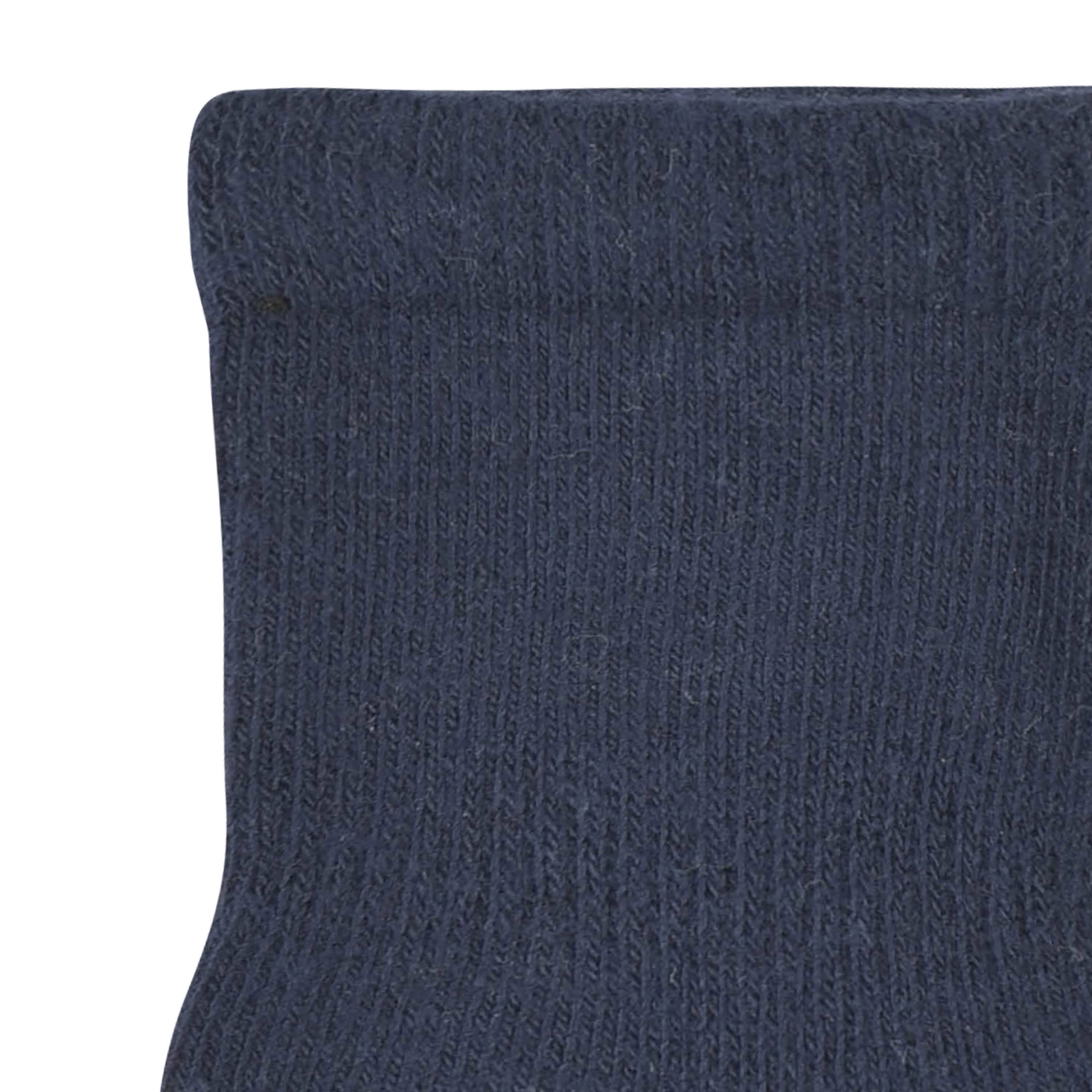 8-Pack Baby & Toddler Navy Wiggle Proof® Jersey Crew Socks - Image 3