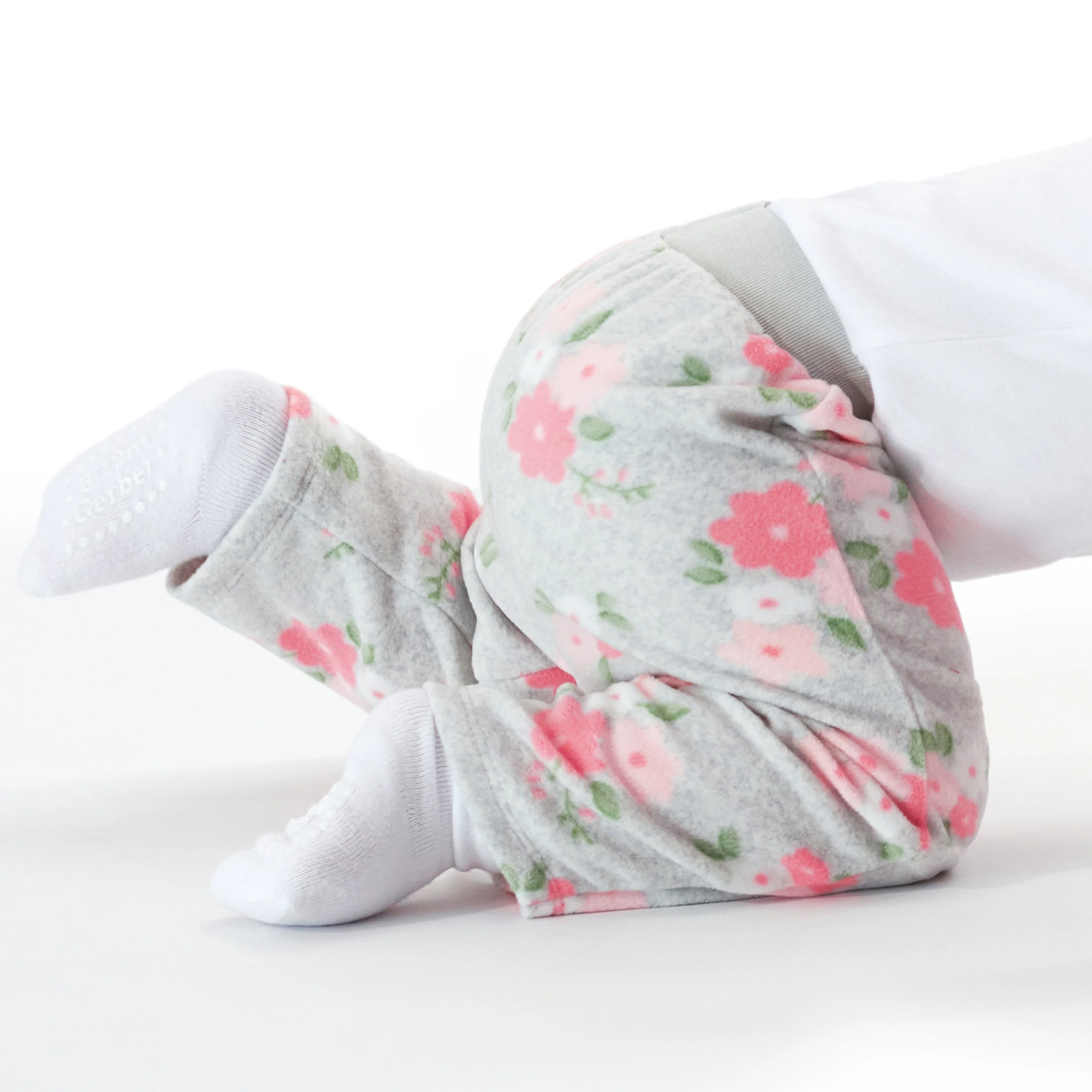 8-Pack Baby & Toddler White Wiggle Proof® Jersey Crew Socks - Image 3