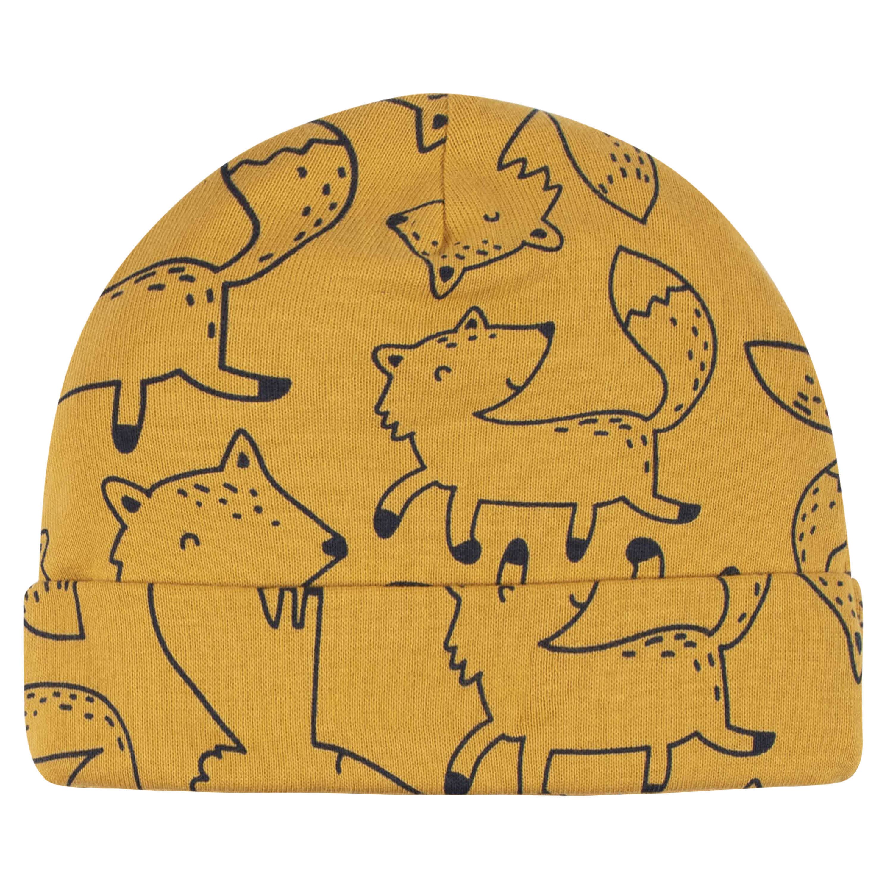 8-Piece Baby Boys Fox Caps & Mittens Set - Image 4
