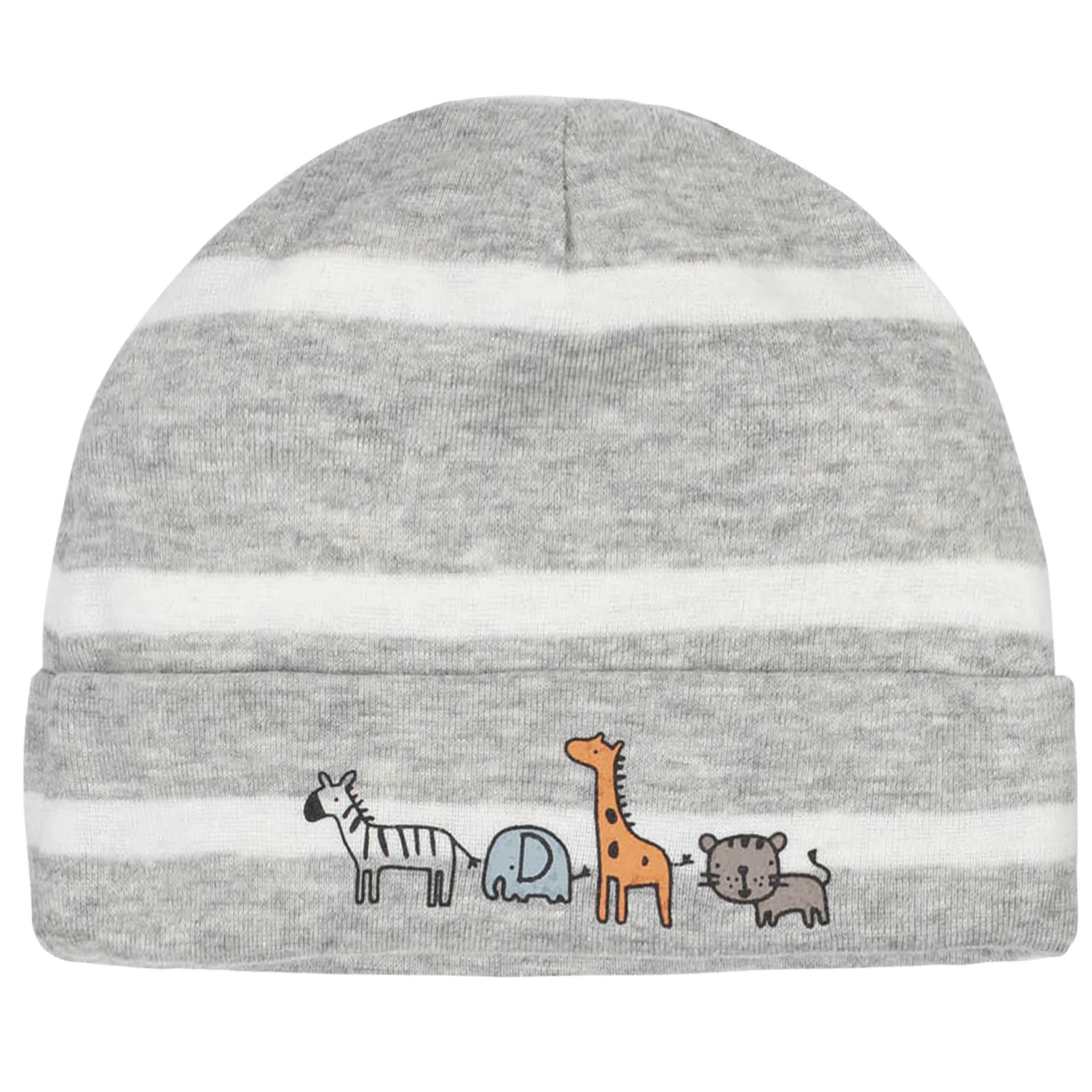 8-Piece Baby Boys Jungle Caps & Mittens Set - Image 2