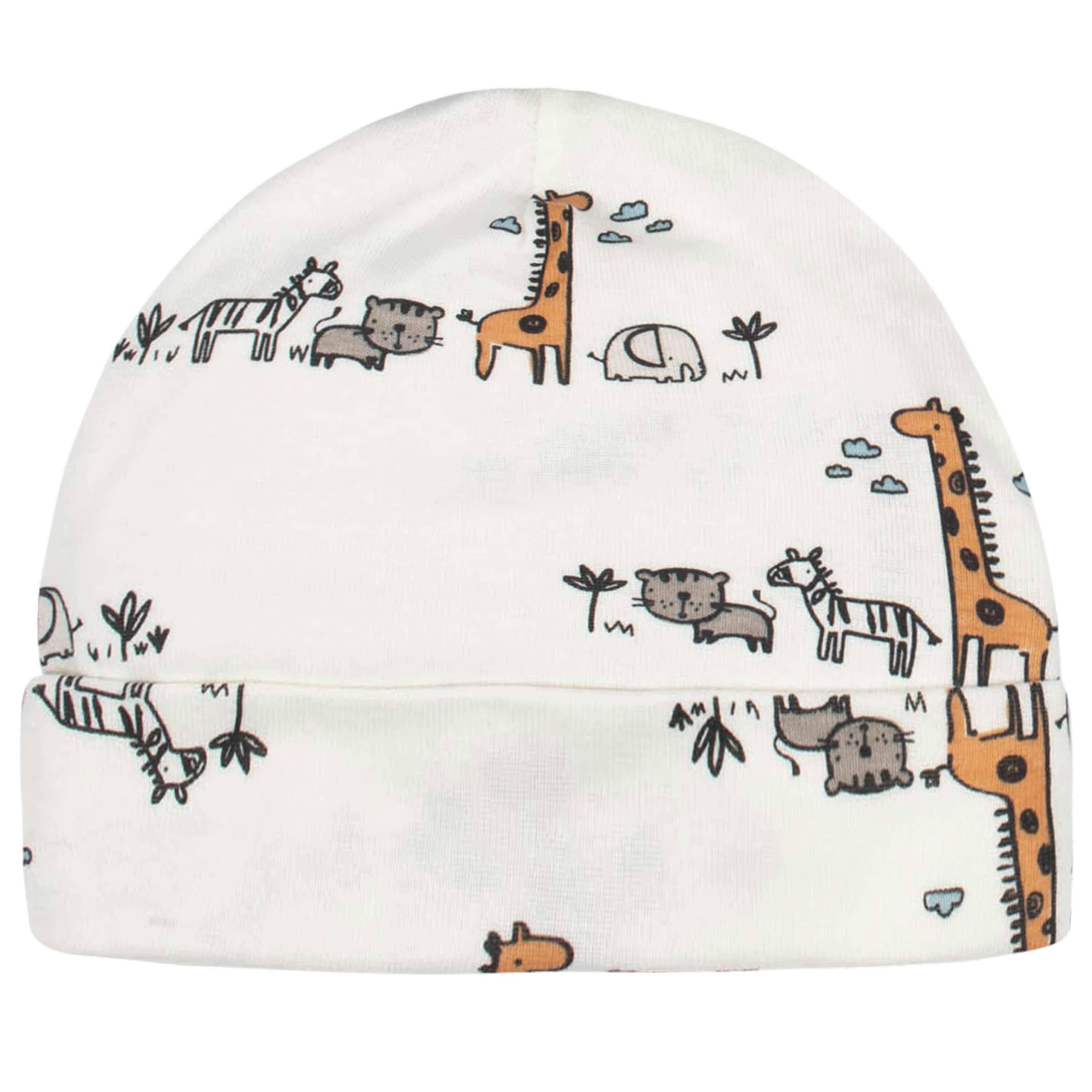 8-Piece Baby Boys Jungle Caps & Mittens Set - Image 3