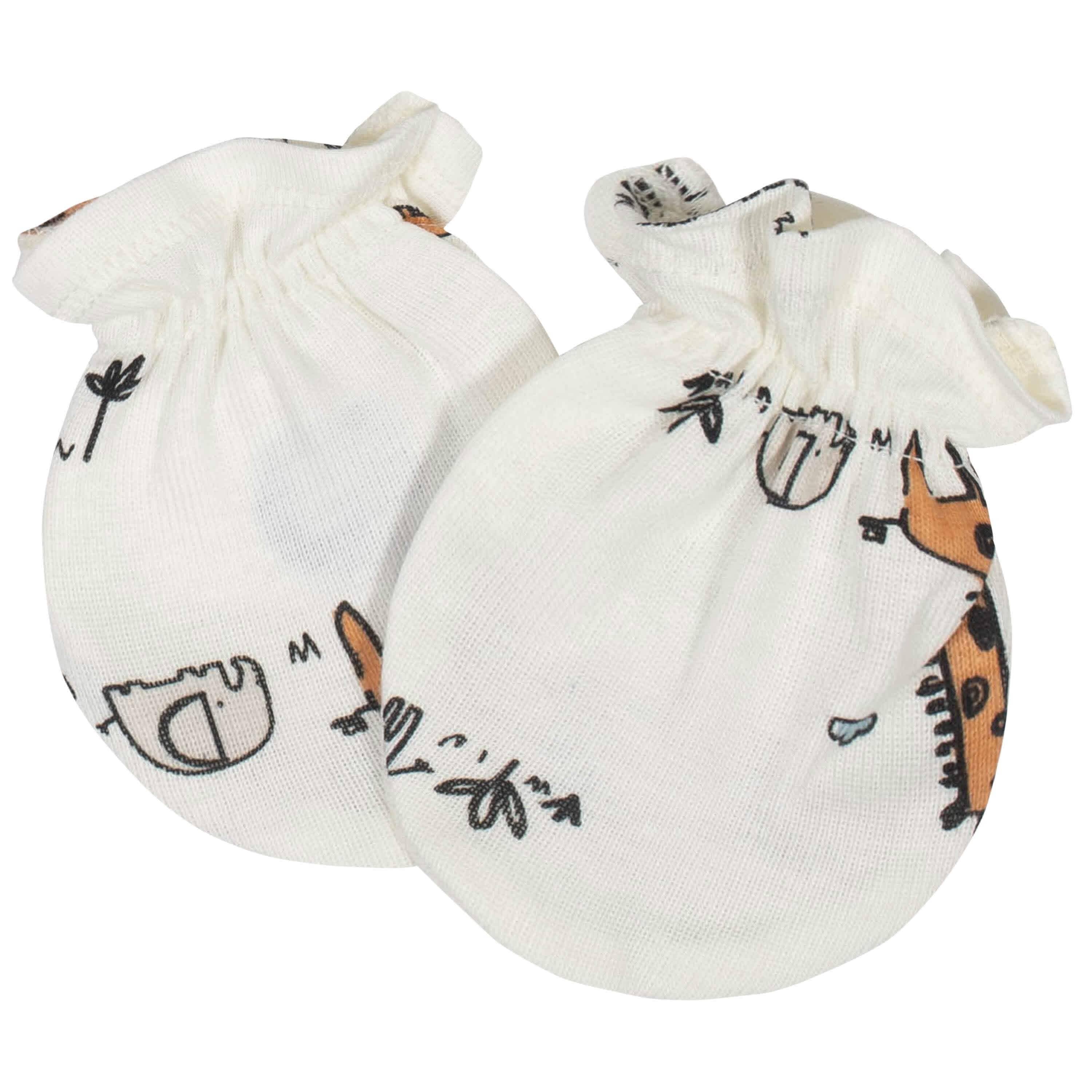 8-Piece Baby Boys Jungle Caps & Mittens Set - Image 9