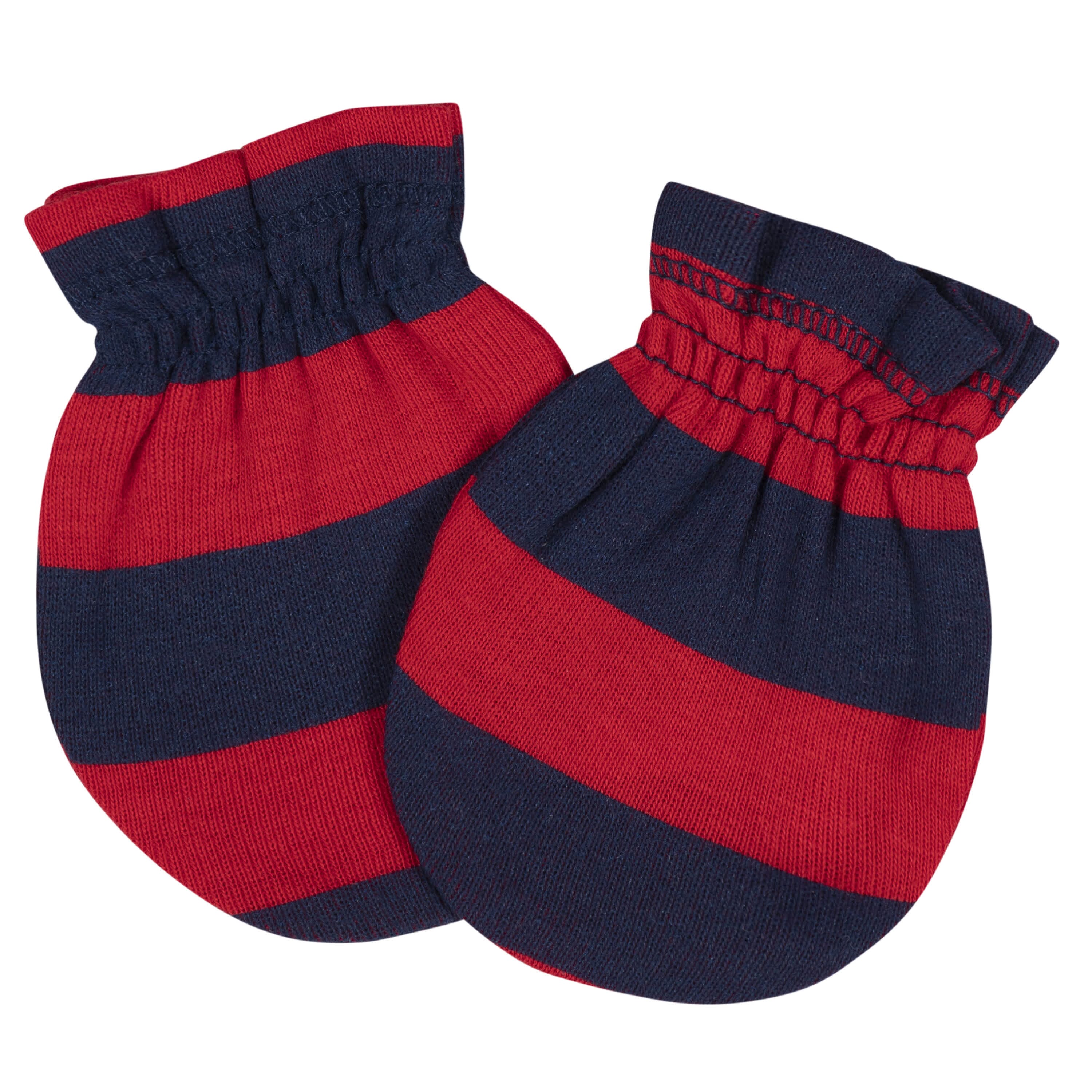 8-Piece Baby Boys All Star No Scratch Mittens & Caps Set - Image 5