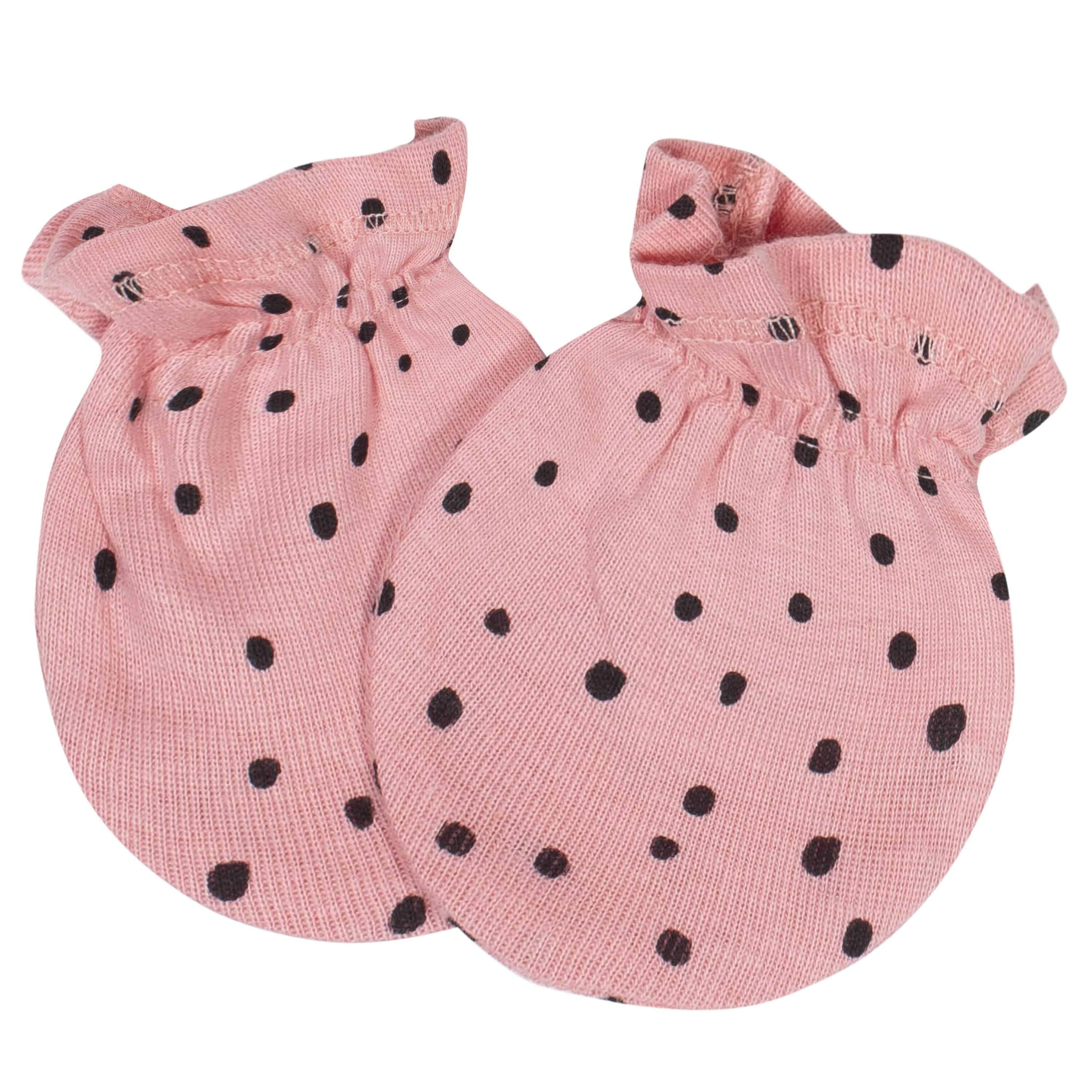 8-Piece Baby Girls Bear Caps & Mittens Set - Image 9