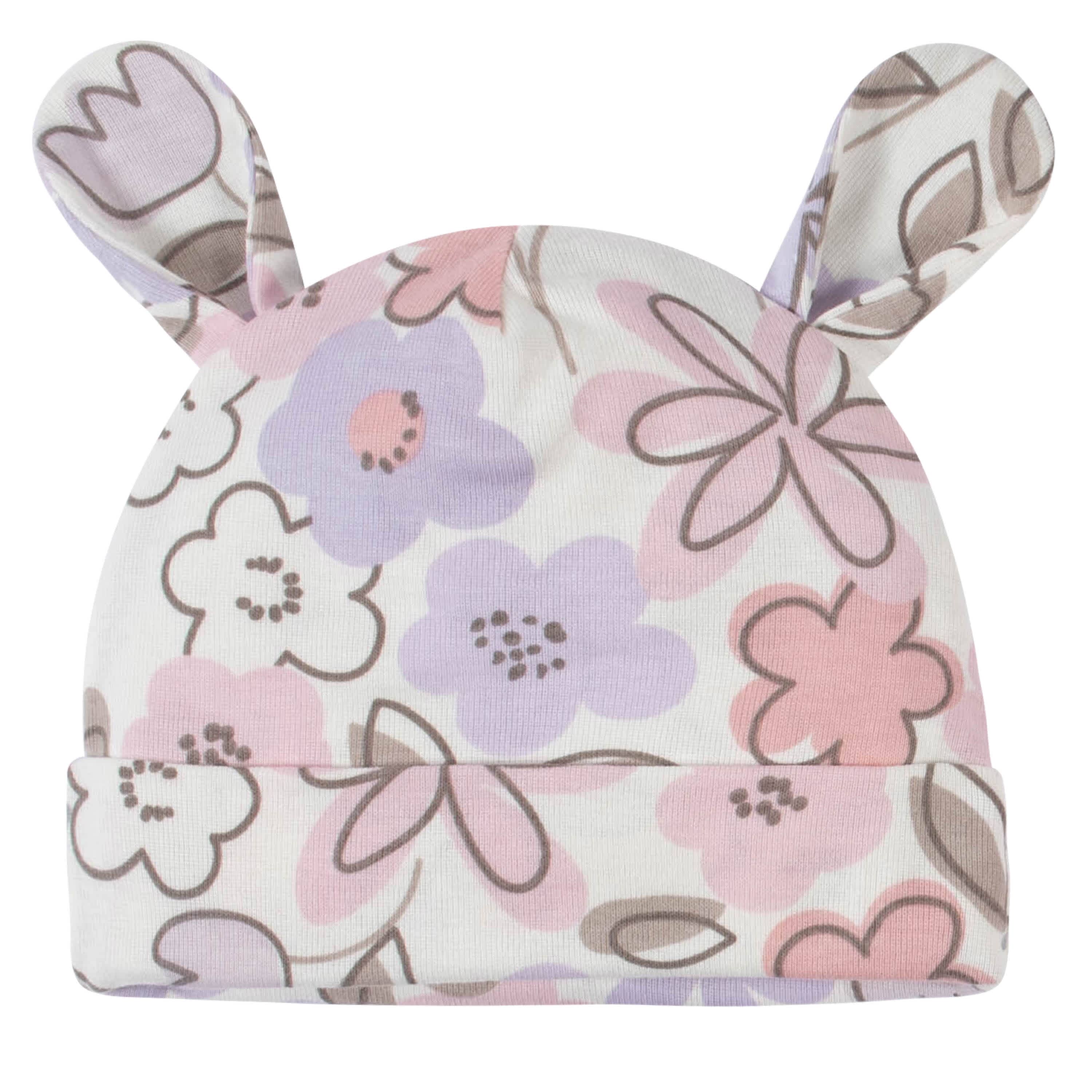 8-Piece Baby Girls Bunny Caps & Mittens Set - Image 2