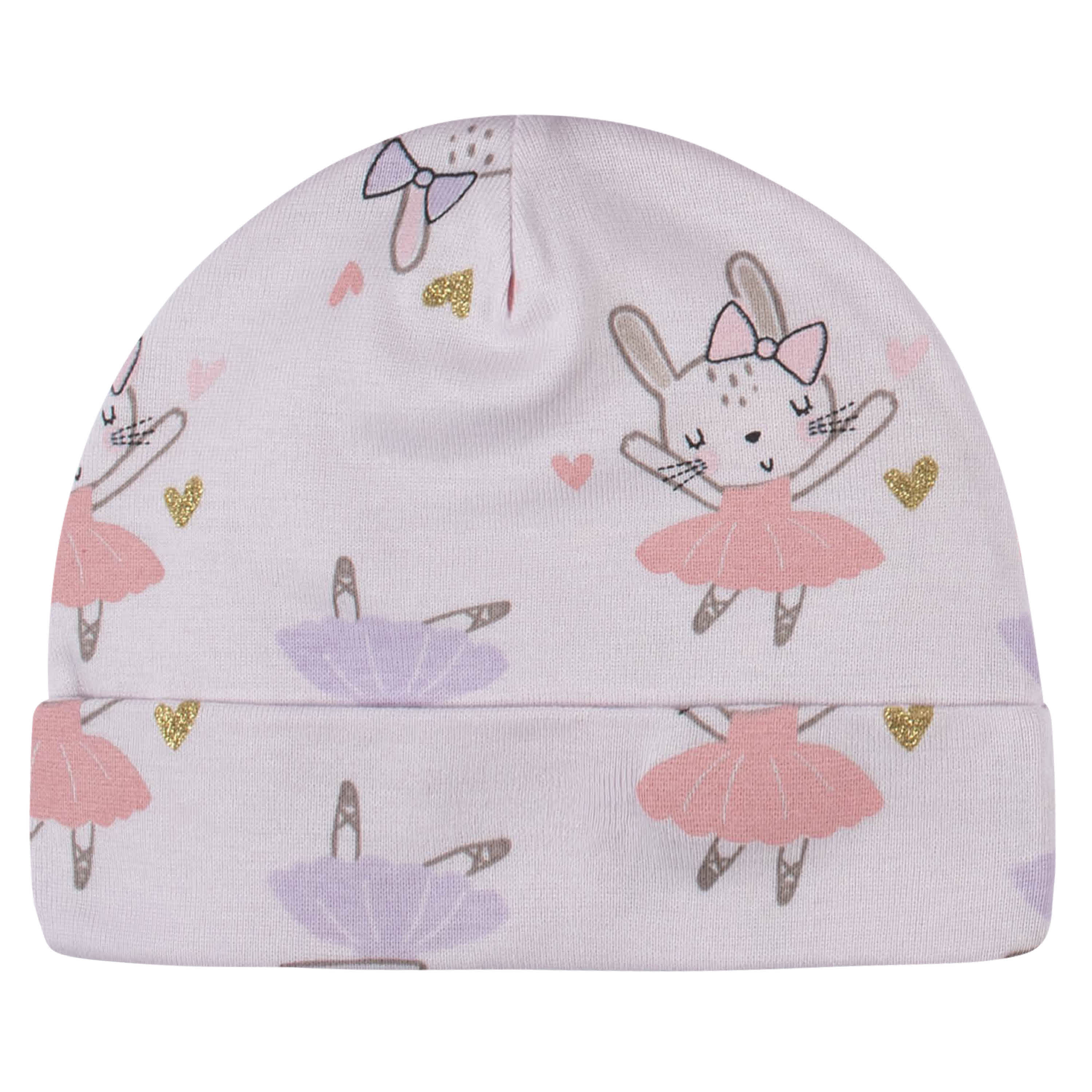 8-Piece Baby Girls Bunny Caps & Mittens Set - Image 4