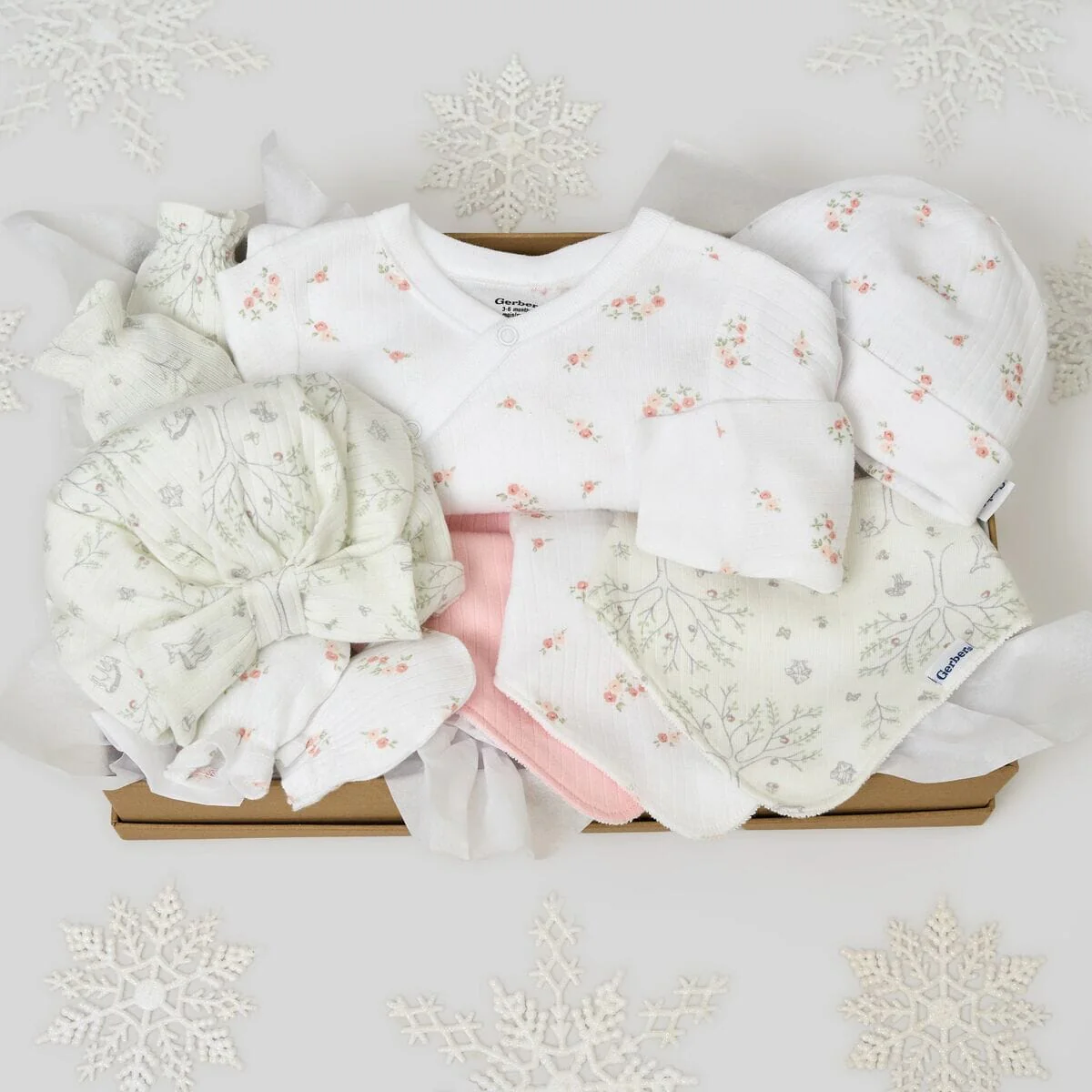 8-Piece Baby Girls Deer Baby Basics Gift Set - Image 3