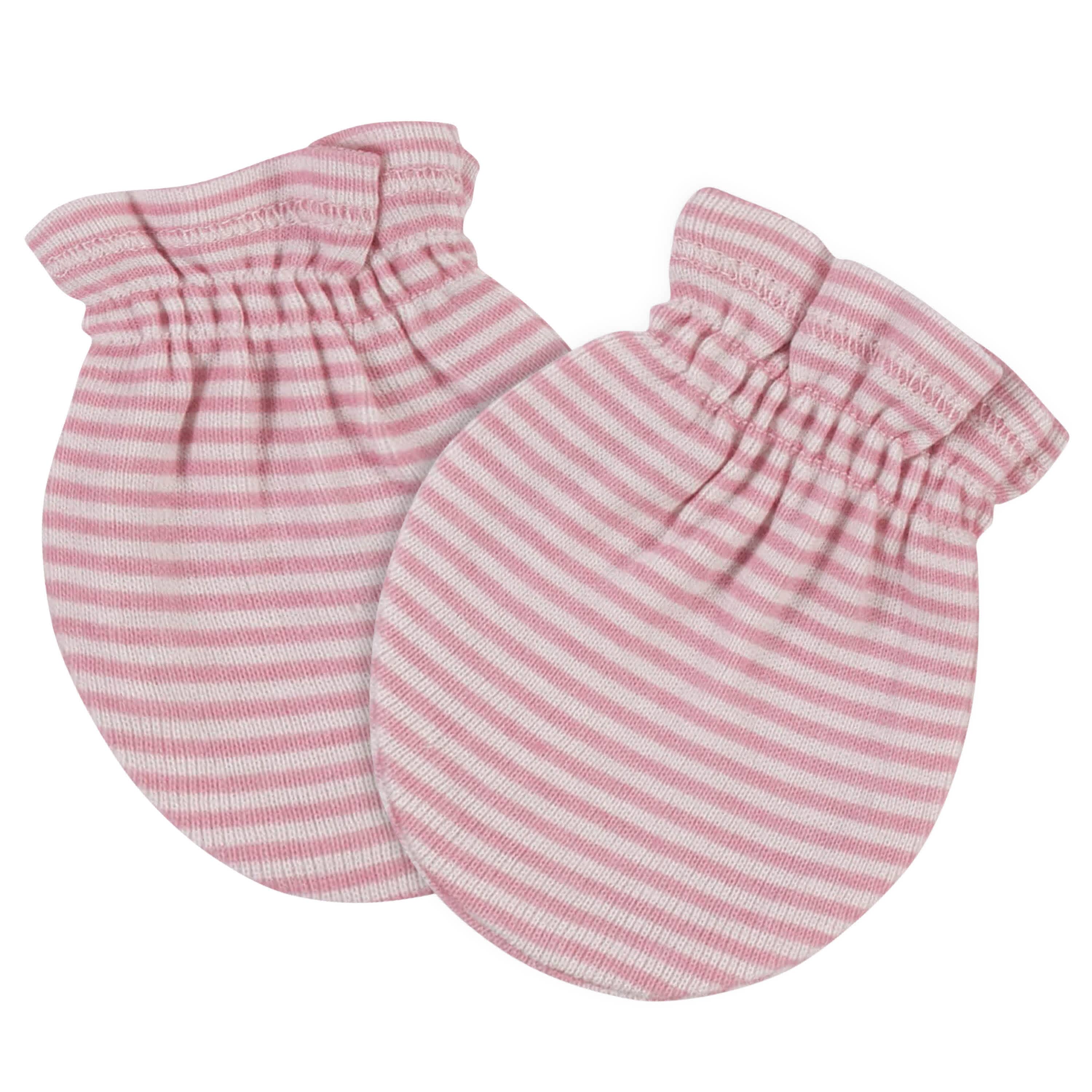 8-Piece Baby Girls Leopard Caps & Mittens Set - Image 7