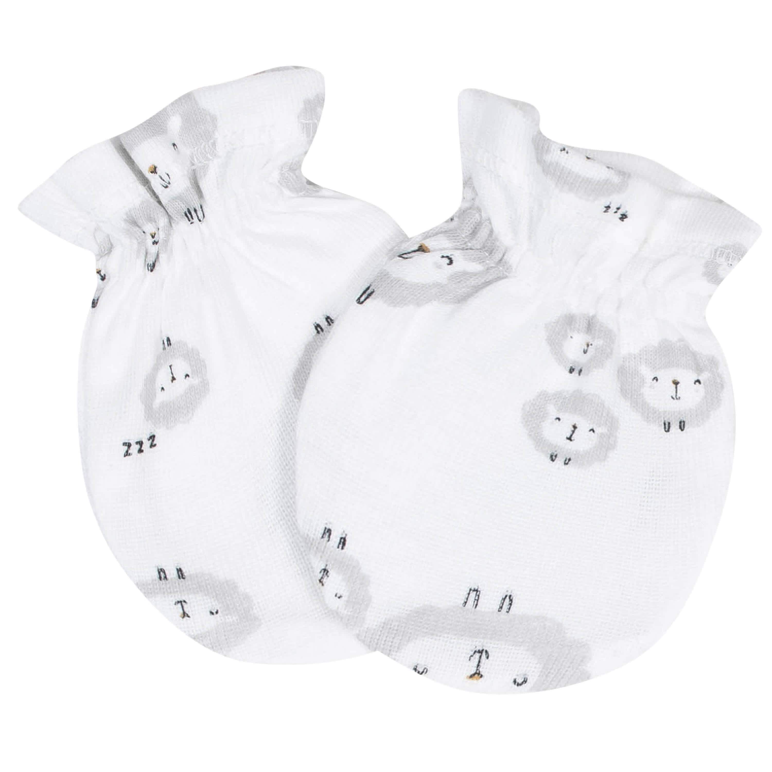 8-Piece Baby Neutral Sheep Caps & Mittens Set - Image 9