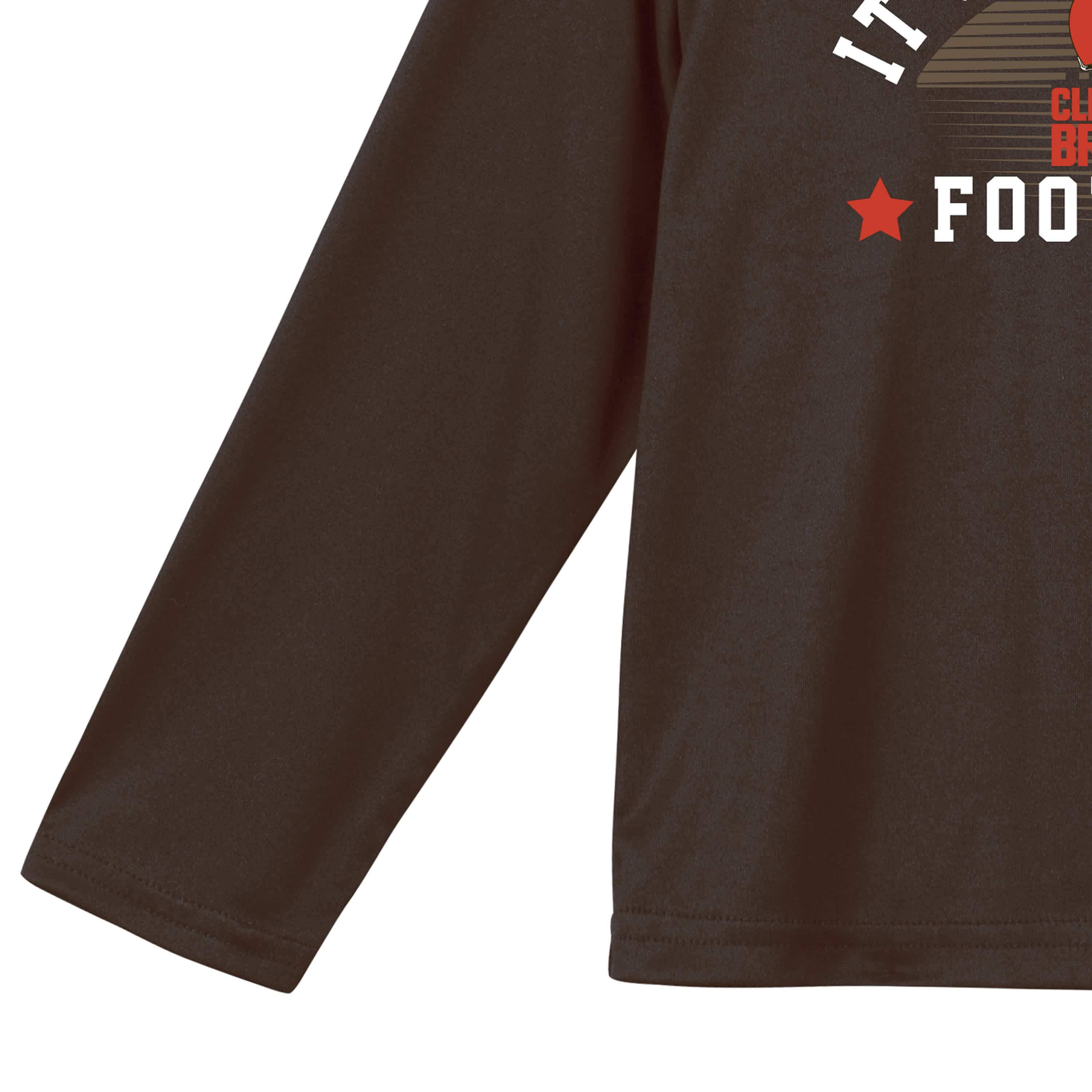 Cleveland Browns Baby & Toddler Boys Long Sleeve Tee Shirt - Image 3