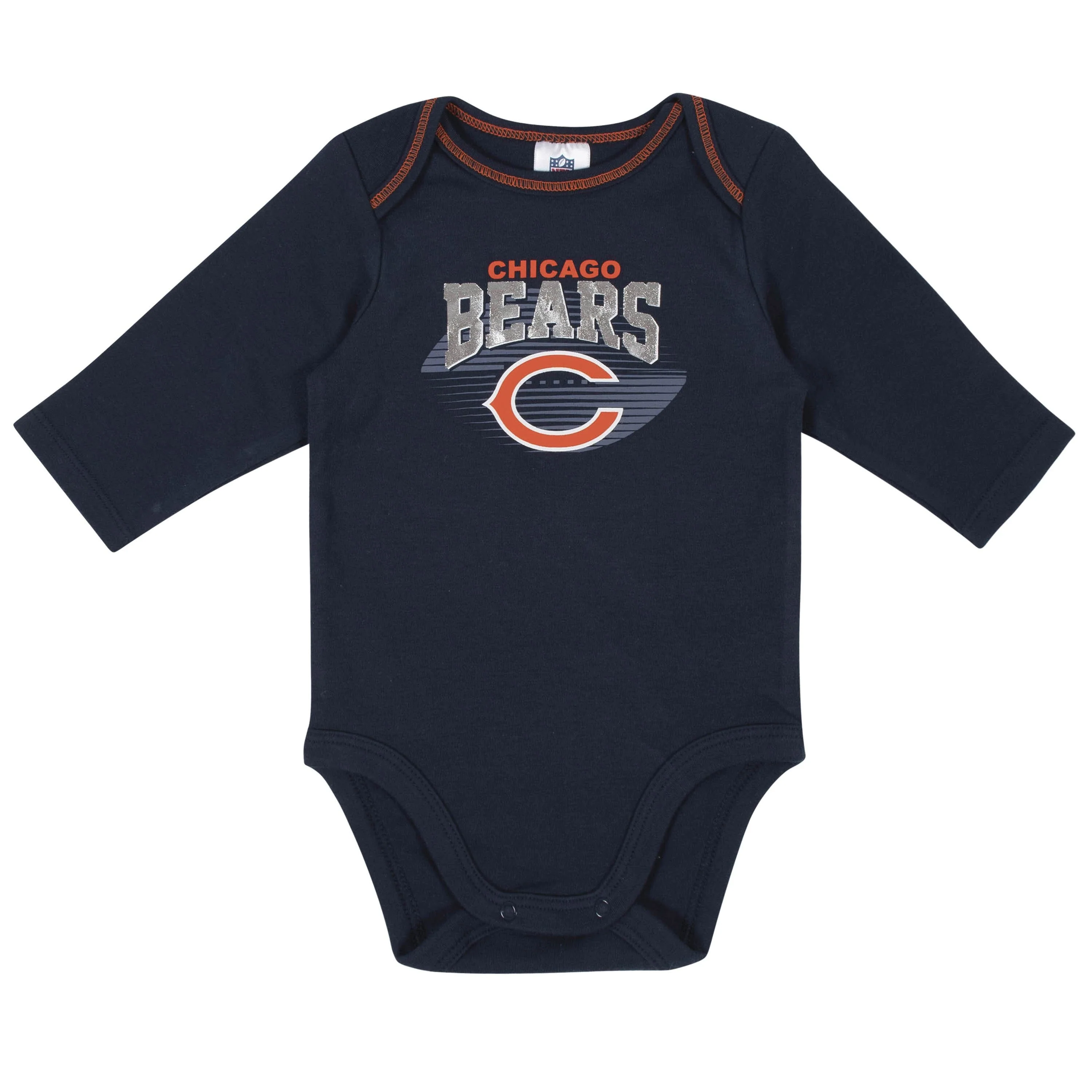2-Pack Baby Boys Chicago Bears Long Sleeve Bodysuits - Image 3