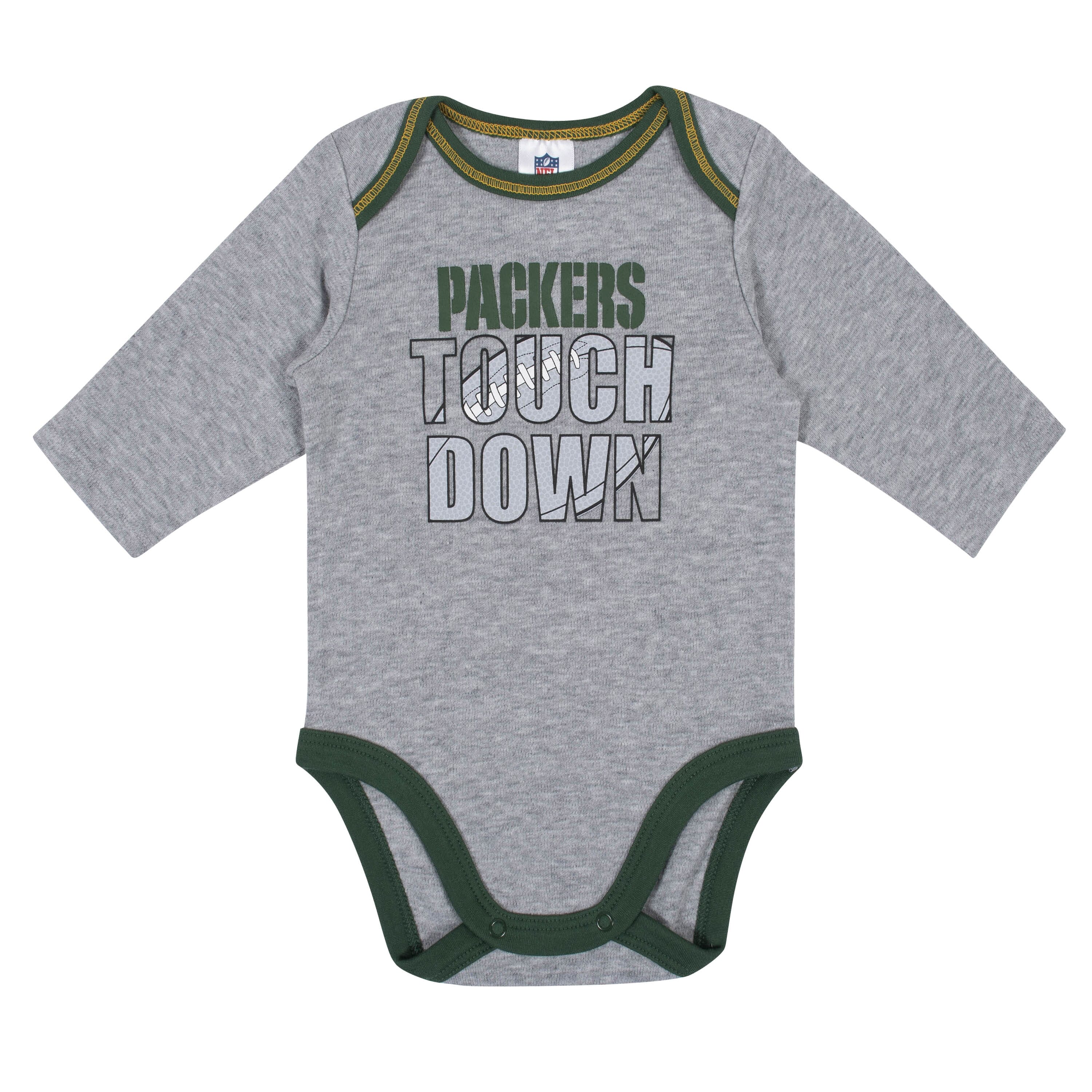 2-Pack Baby Boys Green Bay Packers Long Sleeve Bodysuits - Image 2
