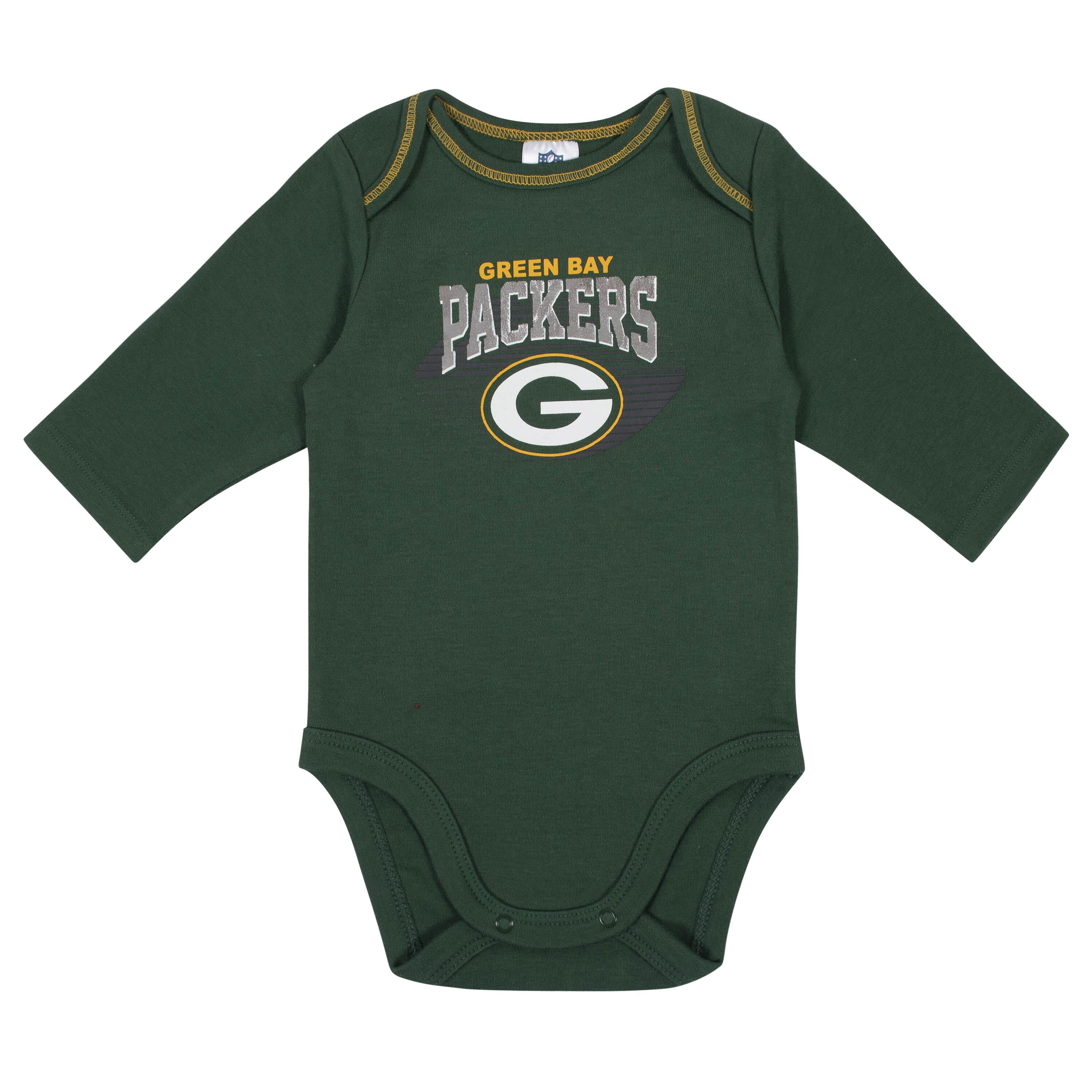 2-Pack Baby Boys Green Bay Packers Long Sleeve Bodysuits - Image 3