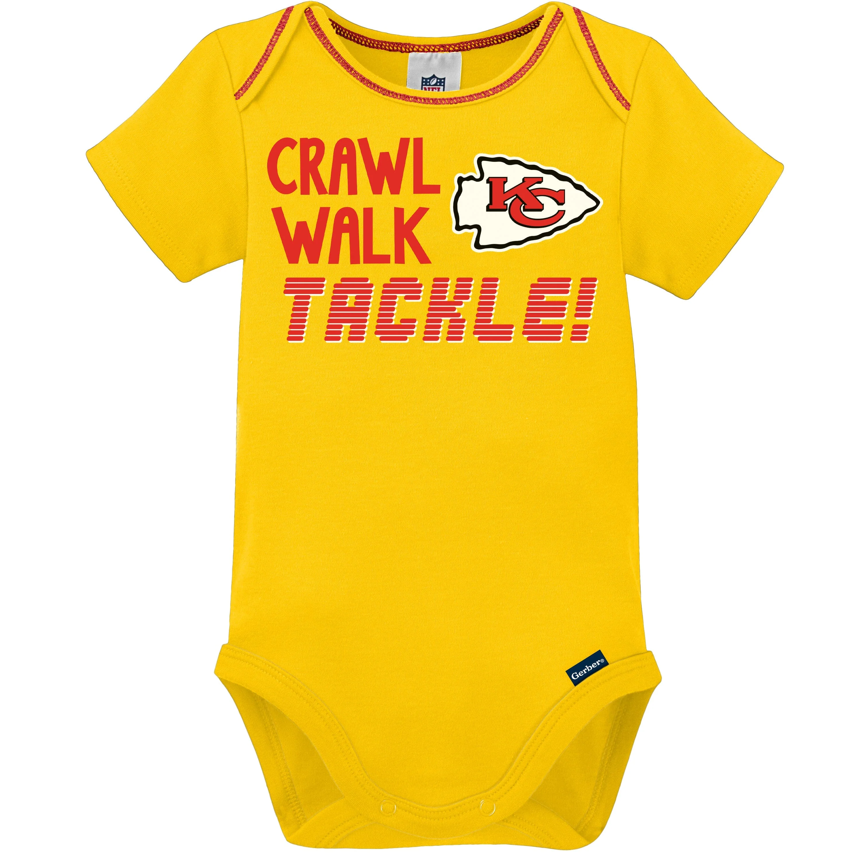 3-Pack Baby Boys Kansas City Chiefs Short Sleeve Bodysuits - Image 2