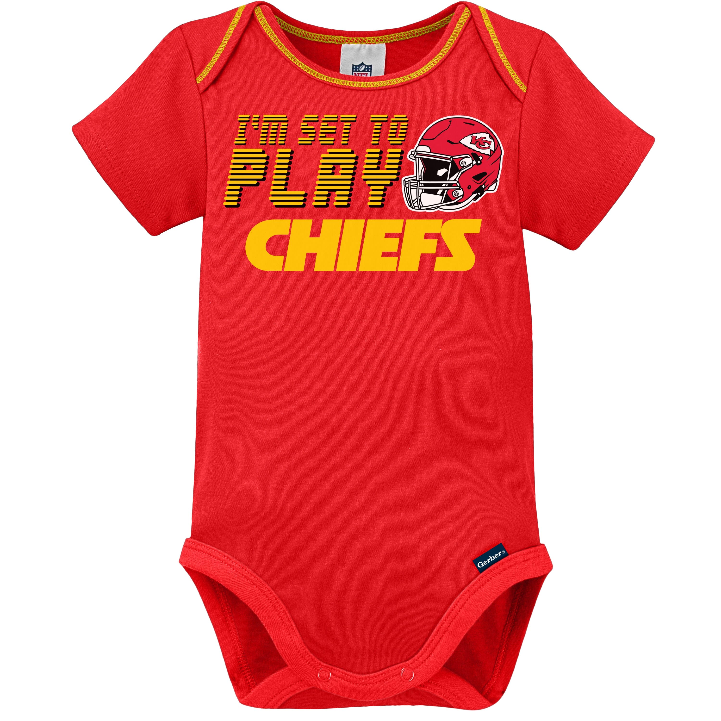 3-Pack Baby Boys Kansas City Chiefs Short Sleeve Bodysuits - Image 4