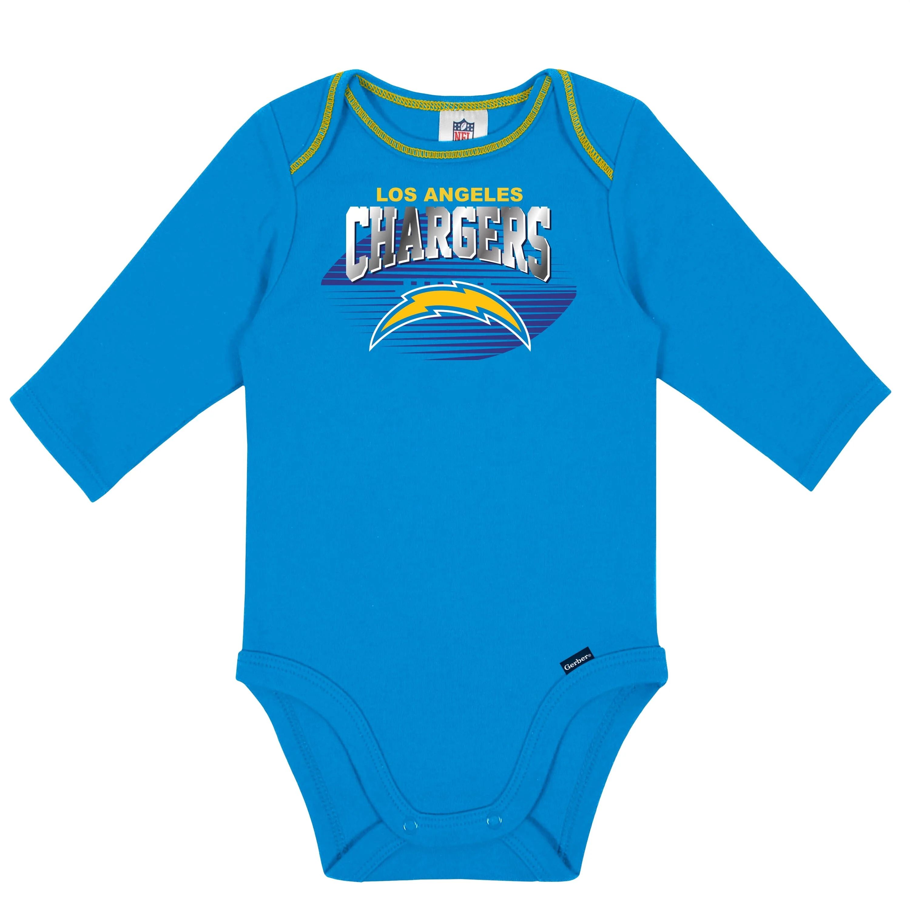 2-Pack Baby Boys Los Angeles Chargers Long Sleeve Bodysuits - Image 2
