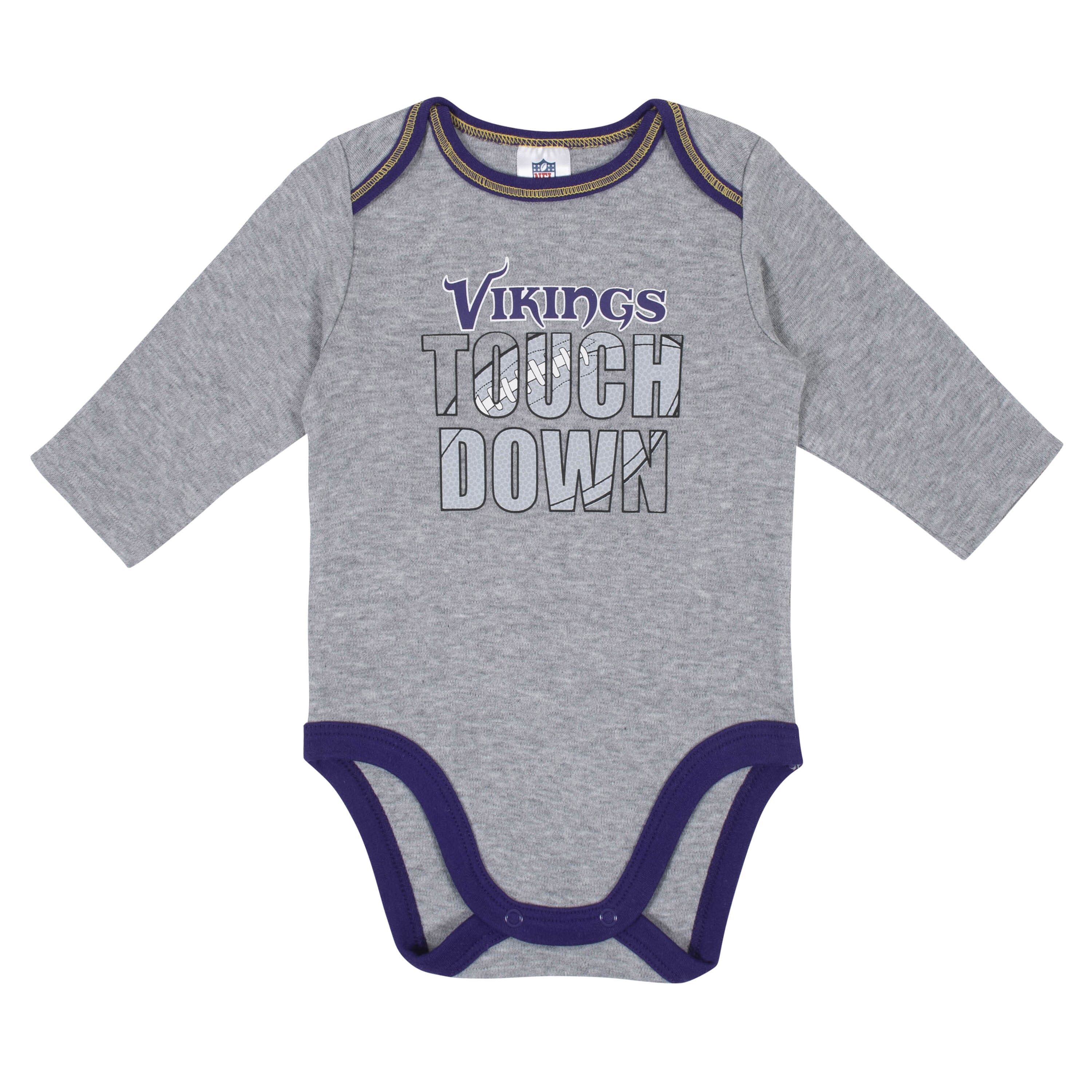 2-Pack Baby Boys Minnesota Vikings Long Sleeve Bodysuits - Image 2
