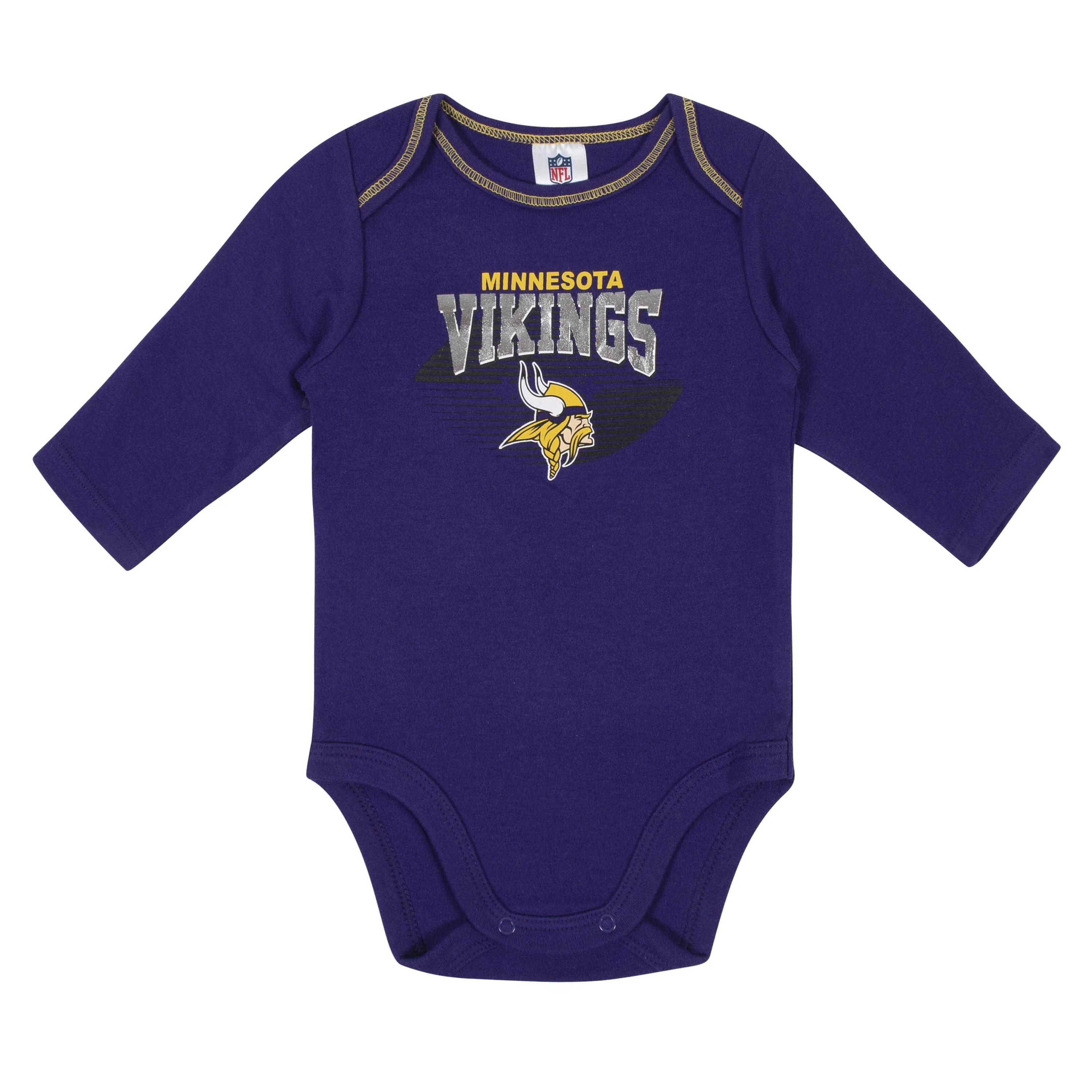 2-Pack Baby Boys Minnesota Vikings Long Sleeve Bodysuits - Image 3