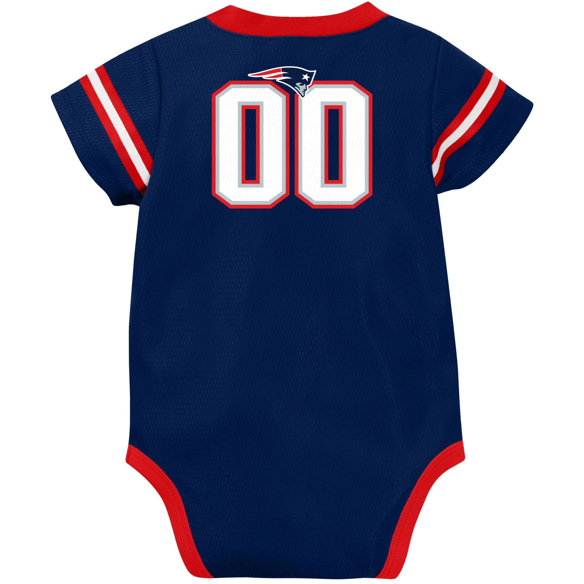 Baby Boys New England Patriots Short Sleeve Jersey Bodysuit - Image 5