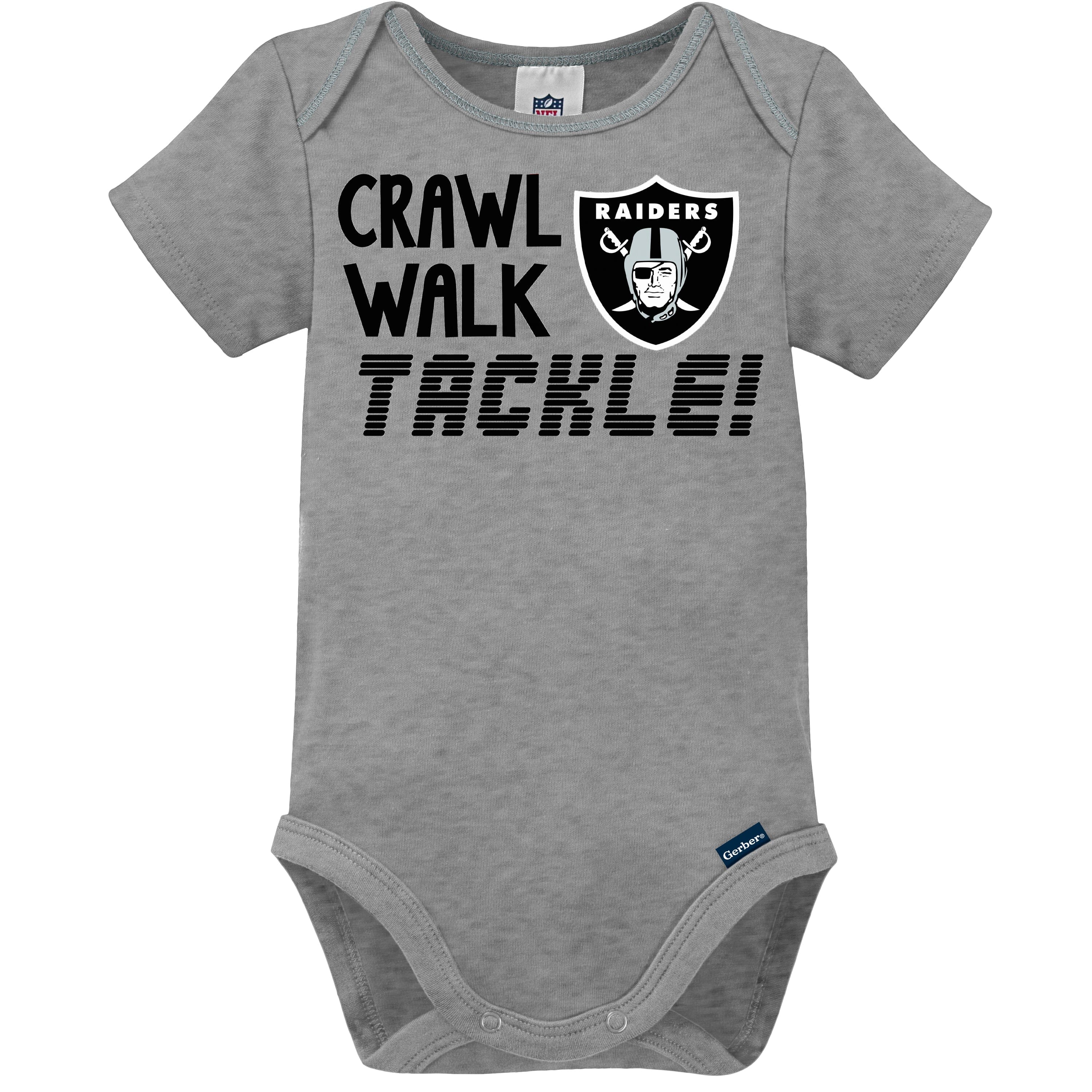 3-Pack Baby Boys Las Vegas Raiders Short Sleeve Bodysuits - Image 4