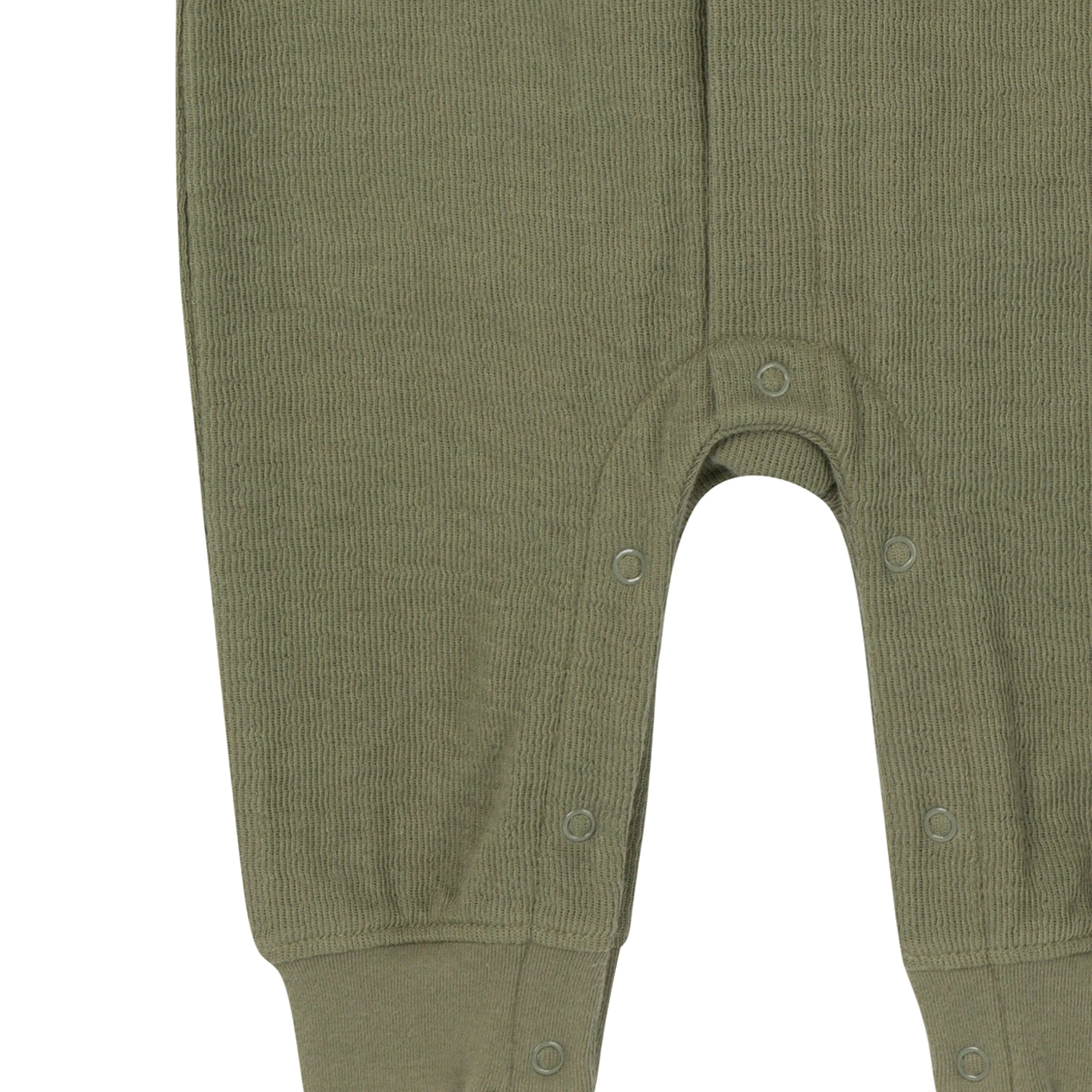 Baby Boys Olive Hooded Romper - Image 5