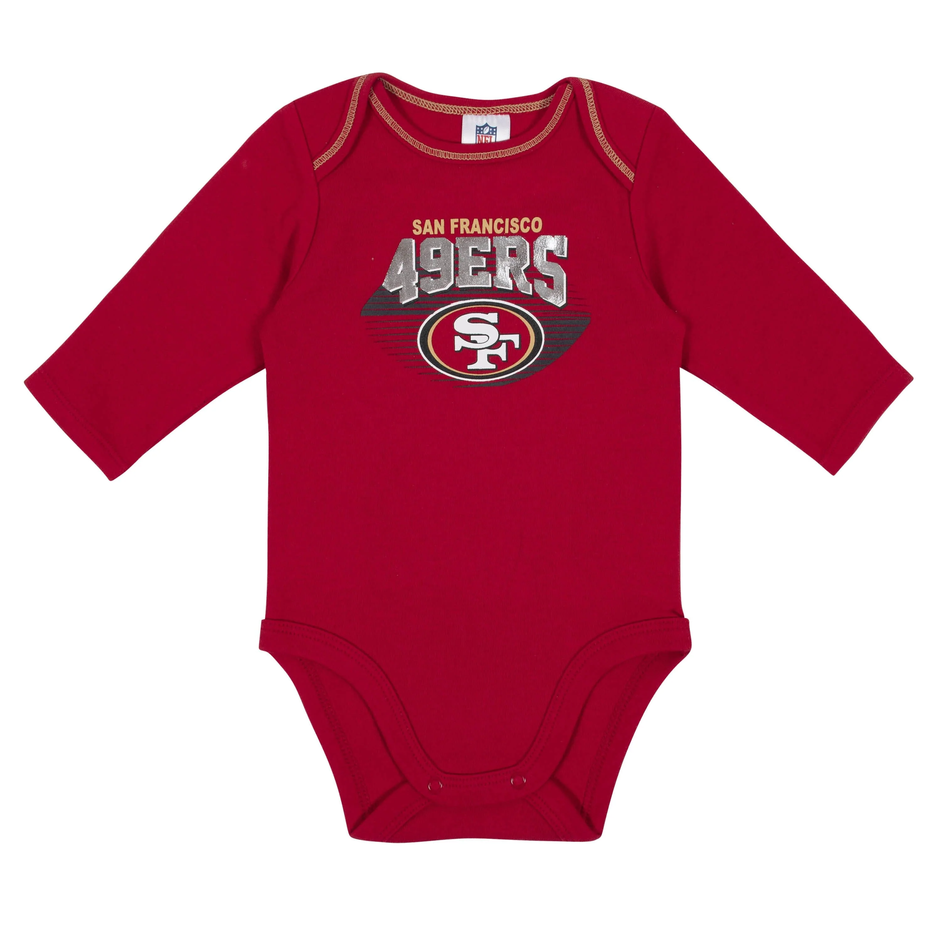 Baby Boys San Francisco 49ers Long Sleeve Bodysuit, 2-pack  - Image 3