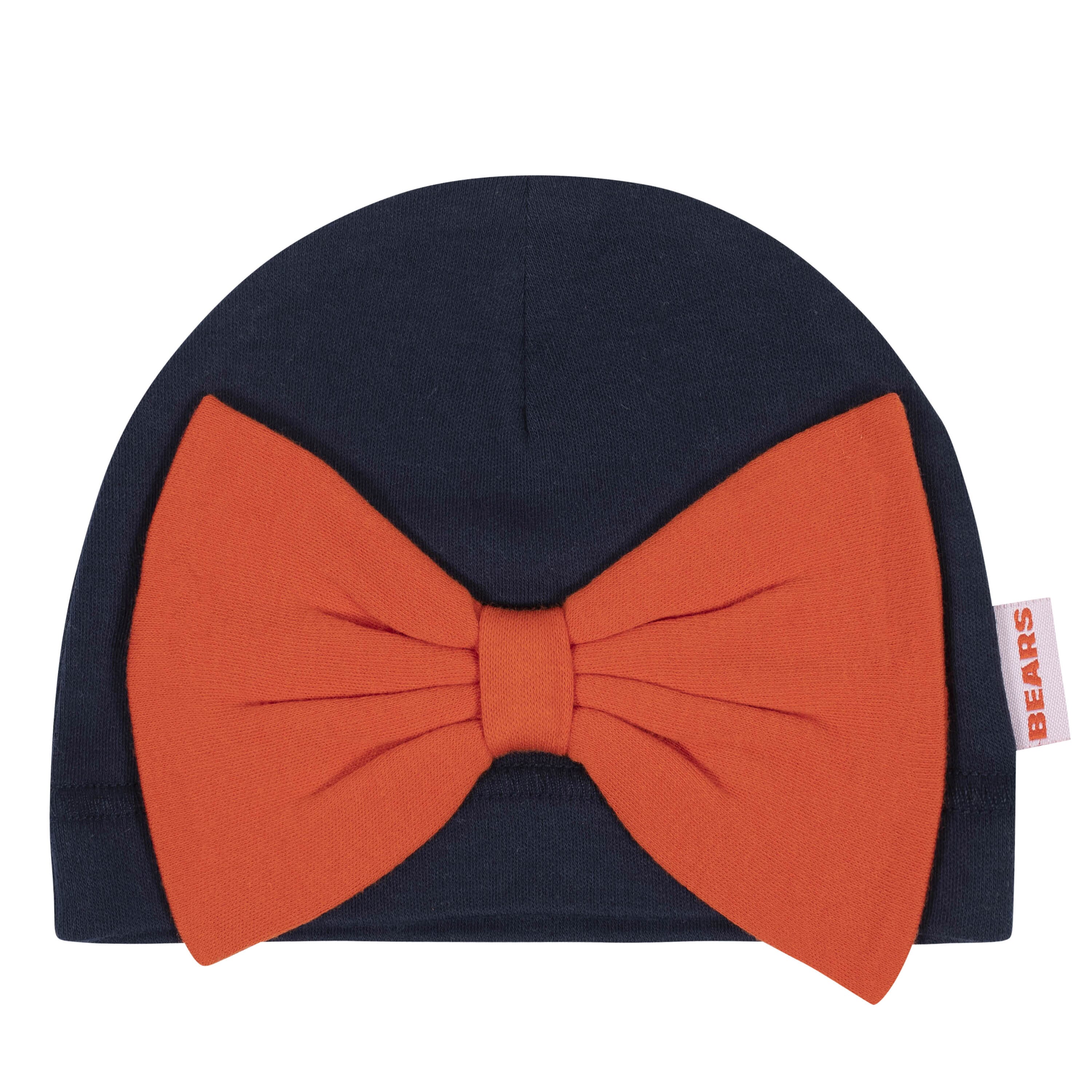 3-Piece Baby Girls Chicago Bears Bodysuit, Footed Pant, and Cap Set - Image 4
