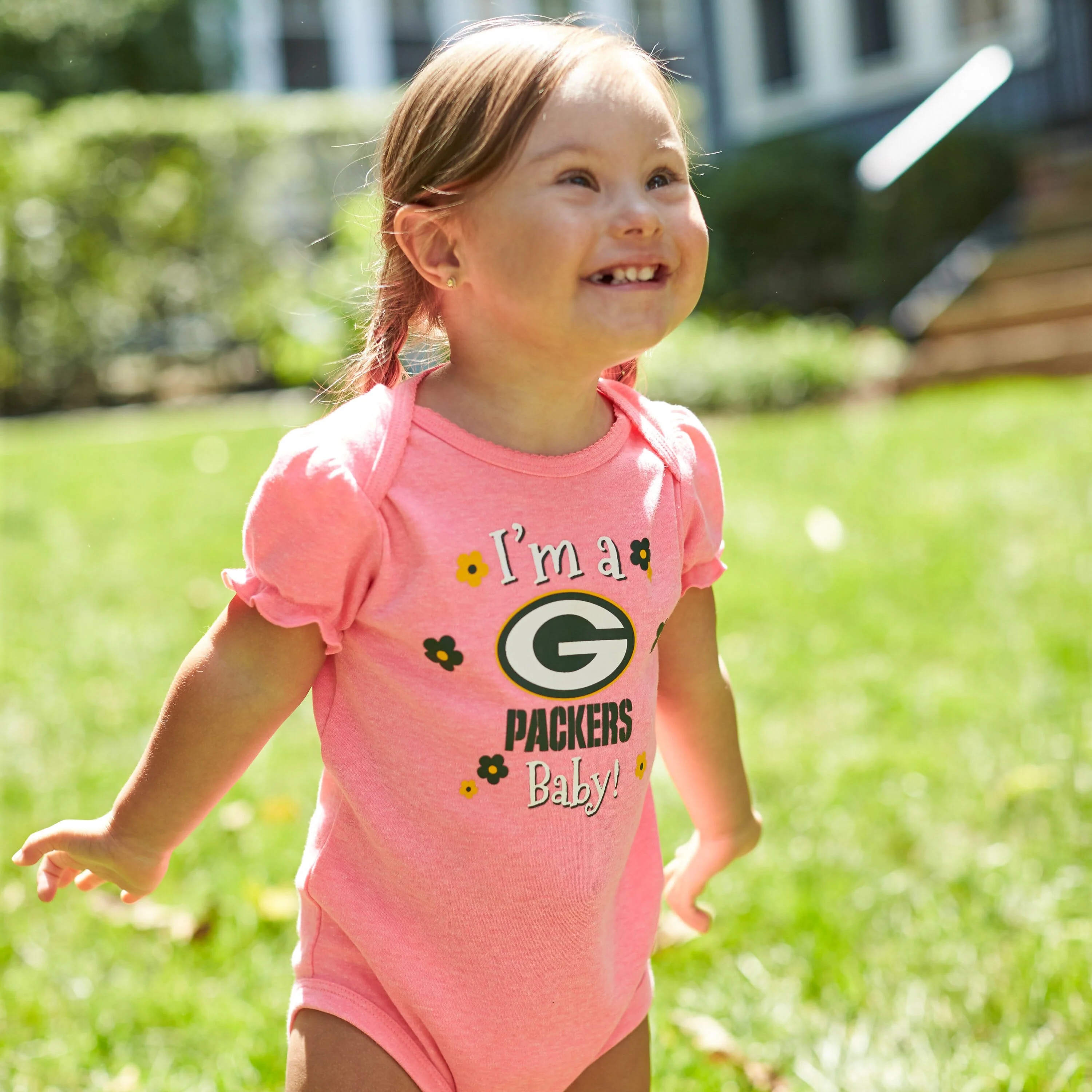 3-Pack Baby Girls Green Bay Packers Short Sleeve Bodysuits - Image 2