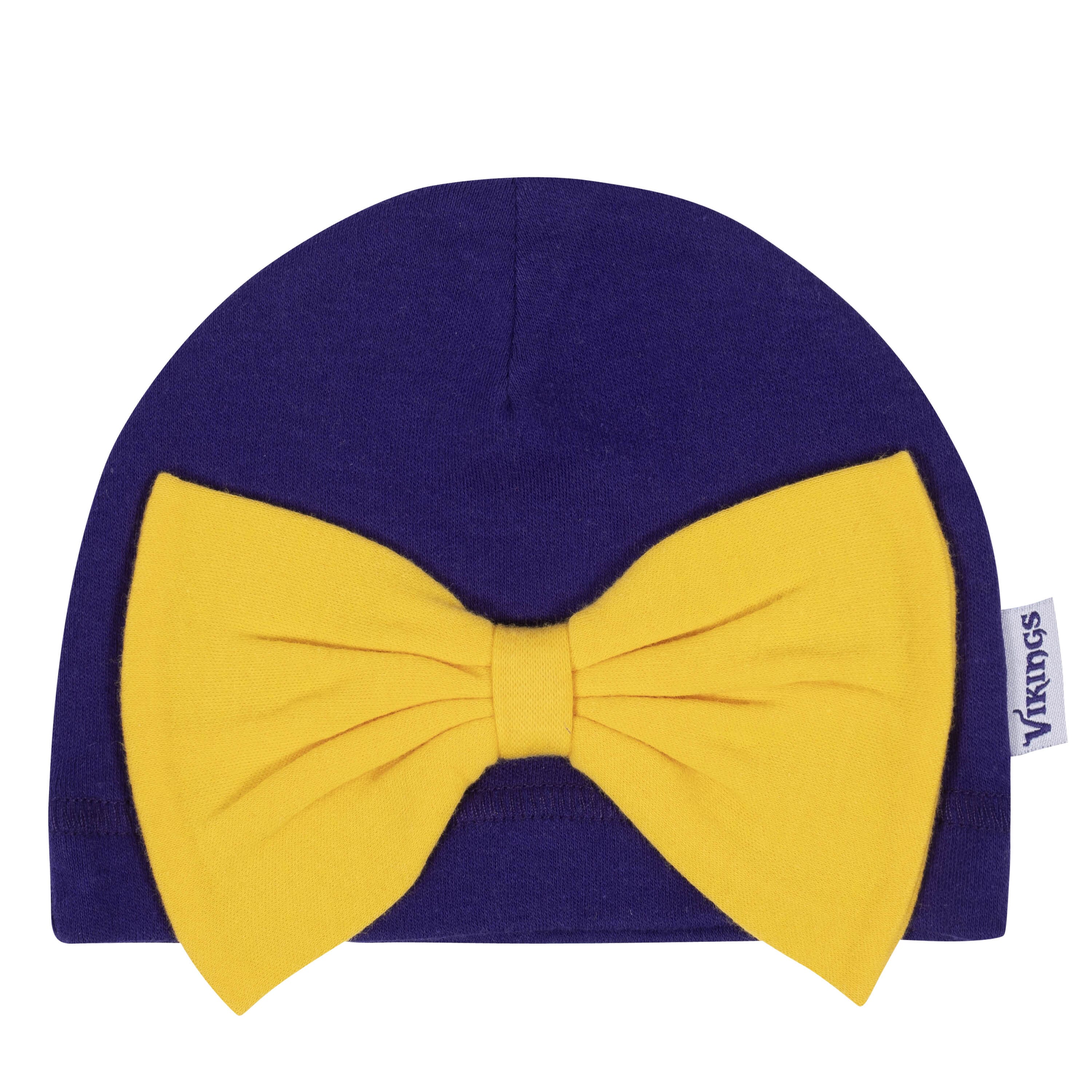 Baby Girls Minnesota Vikings 3-Piece Bodysuit, Footed Pant, and Cap Set - Image 4
