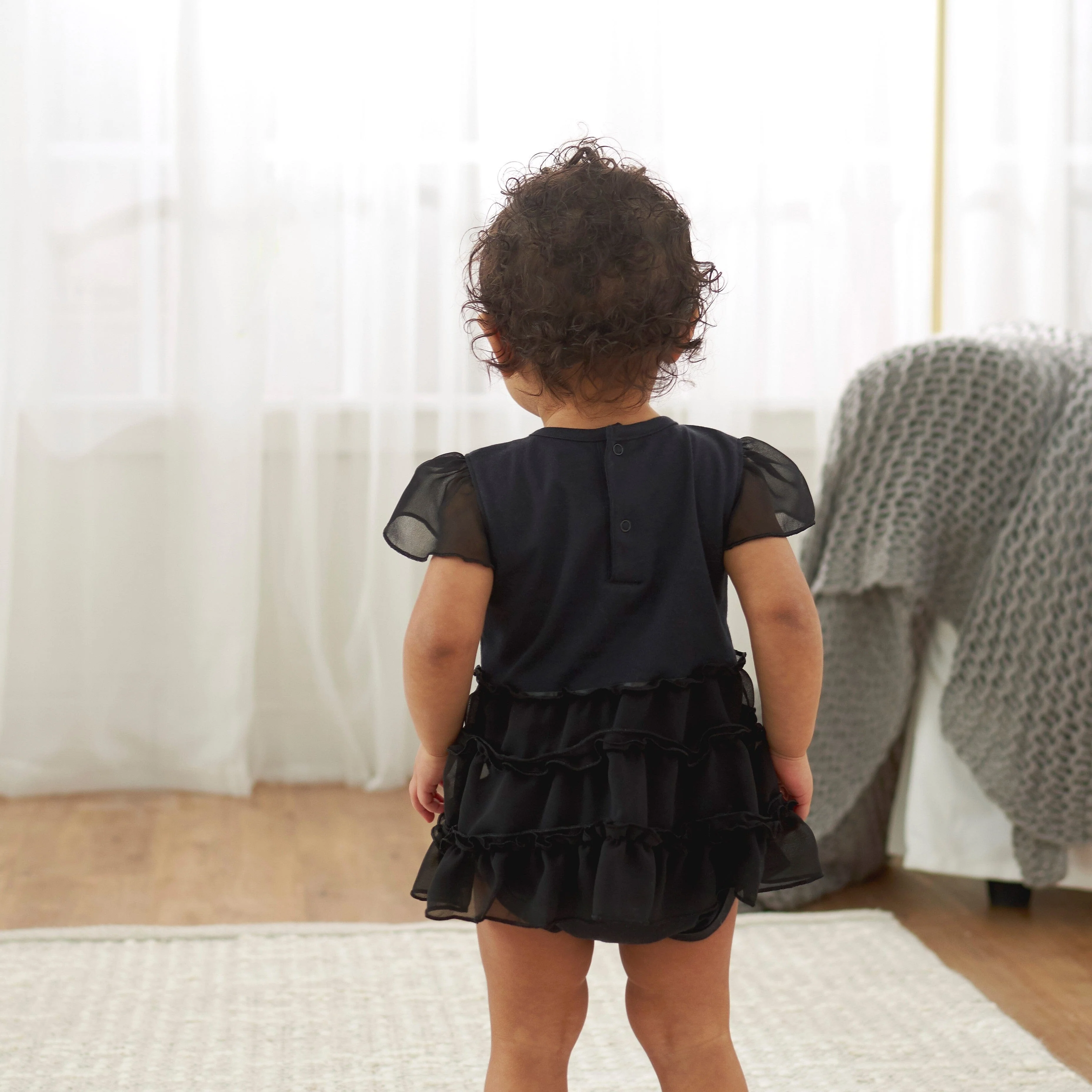 Black Dress Bodysuit with Tutu Skirt - Image 3