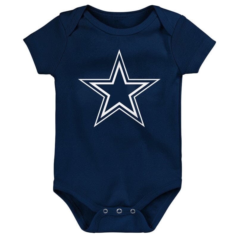 3-Pack Baby Boys Dallas Cowboys Short Sleeve Bodysuits - Image 2