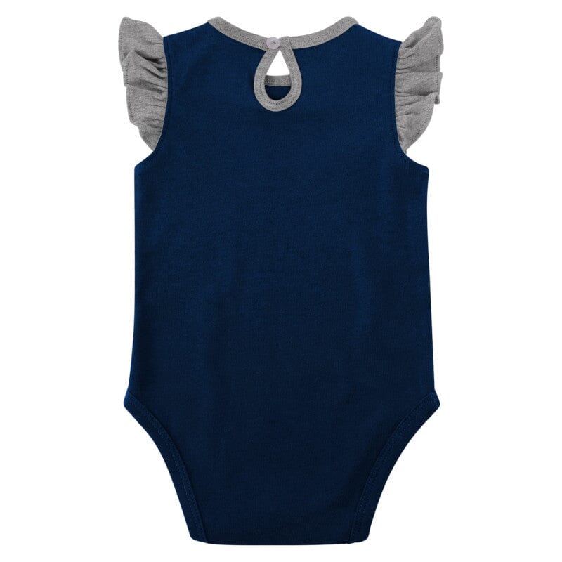 2-Pack Baby Girls Dallas Cowboys Short Sleeve Ruffled Bodysuits - Image 3