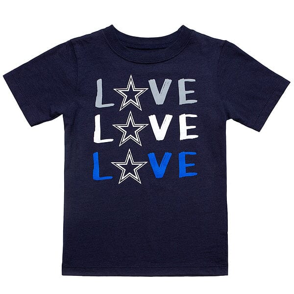 Toddler Girls Dallas Cowboys "Love" Short Sleeve Tee