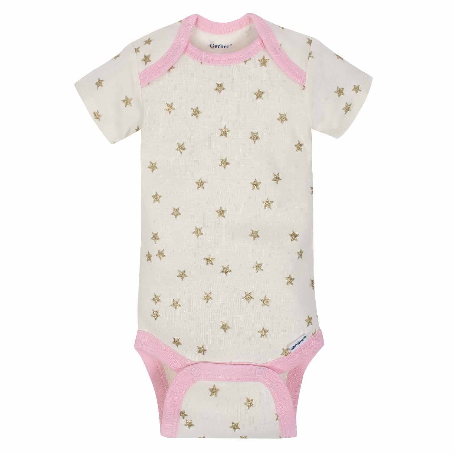 5-Pack Girls Princess Short Sleeve Onesies® Bodysuits - Image 4
