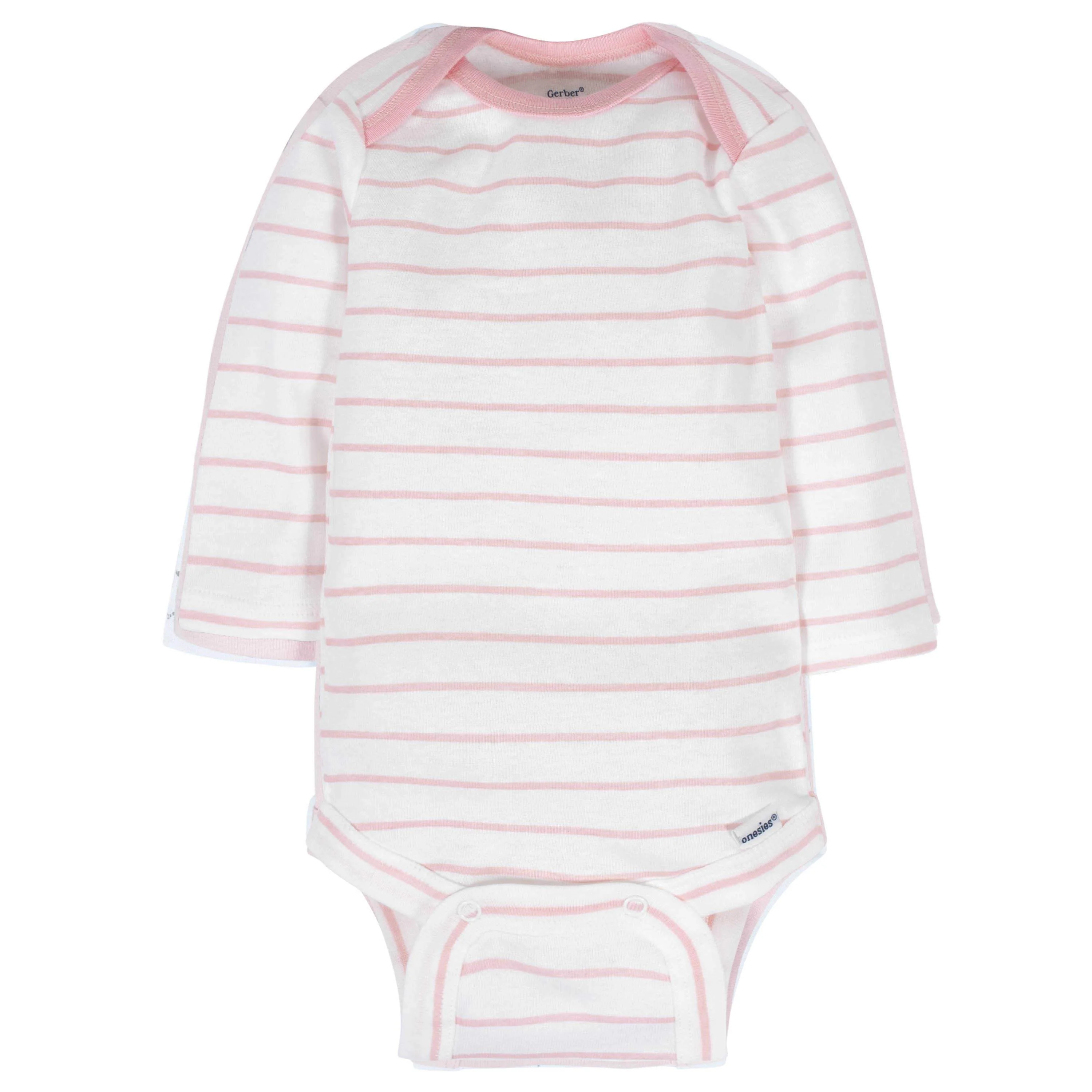 6-Pack Baby Girls Castle Long Sleeve Onesies® Bodysuits - Image 3