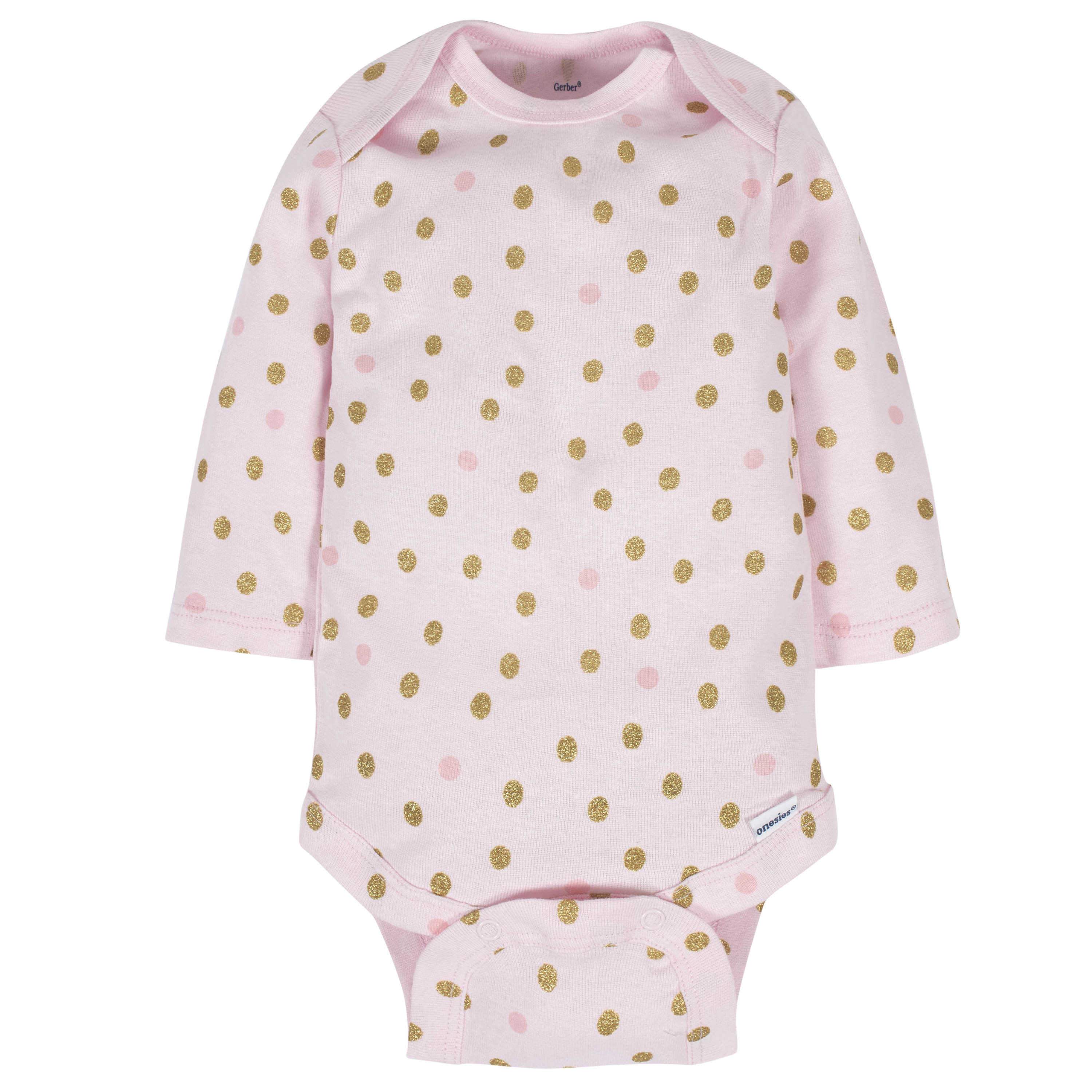 6-Pack Baby Girls Castle Long Sleeve Onesies® Bodysuits - Image 5