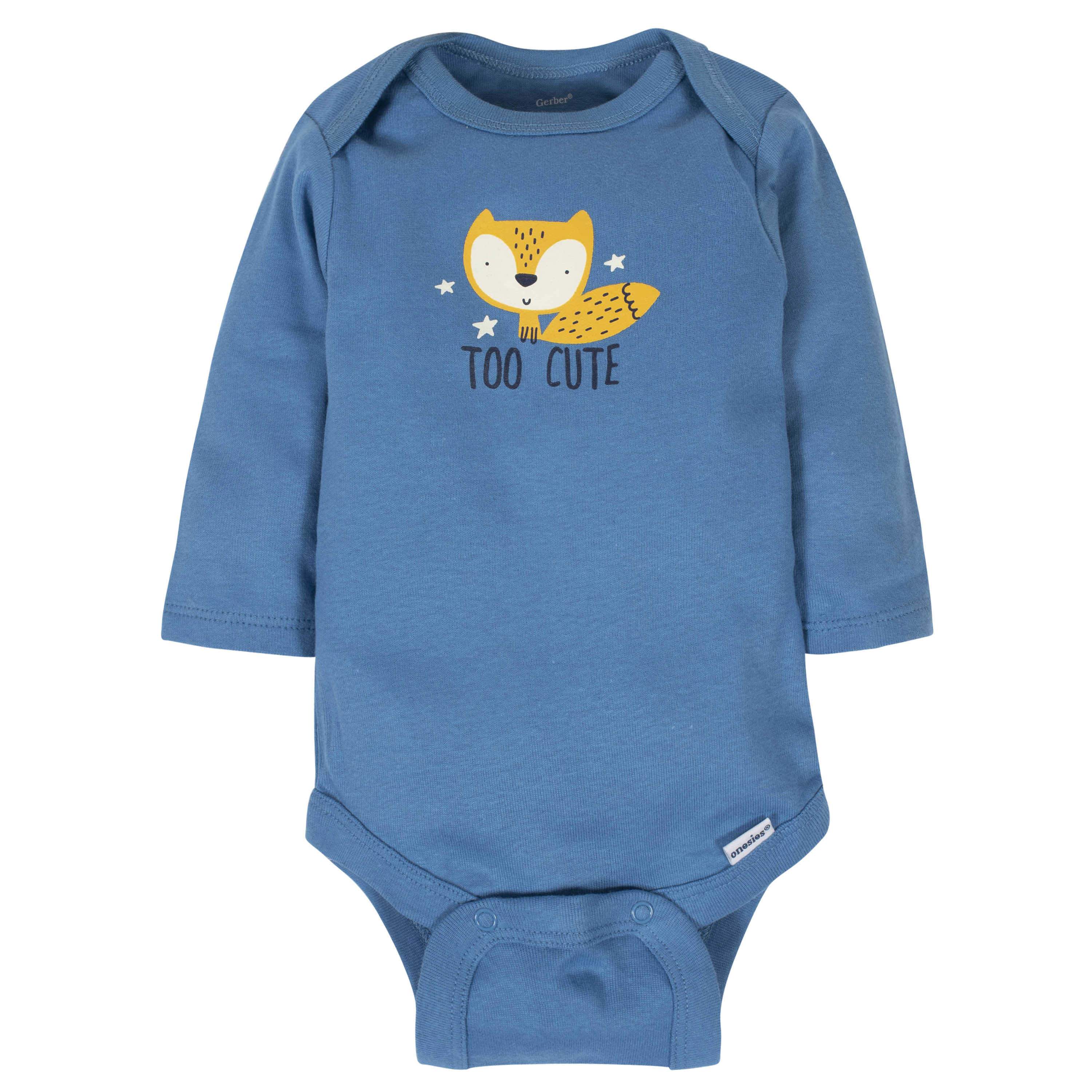 6-Pack Baby Boys Fox Long Sleeve Onesies® Bodysuits - Image 5