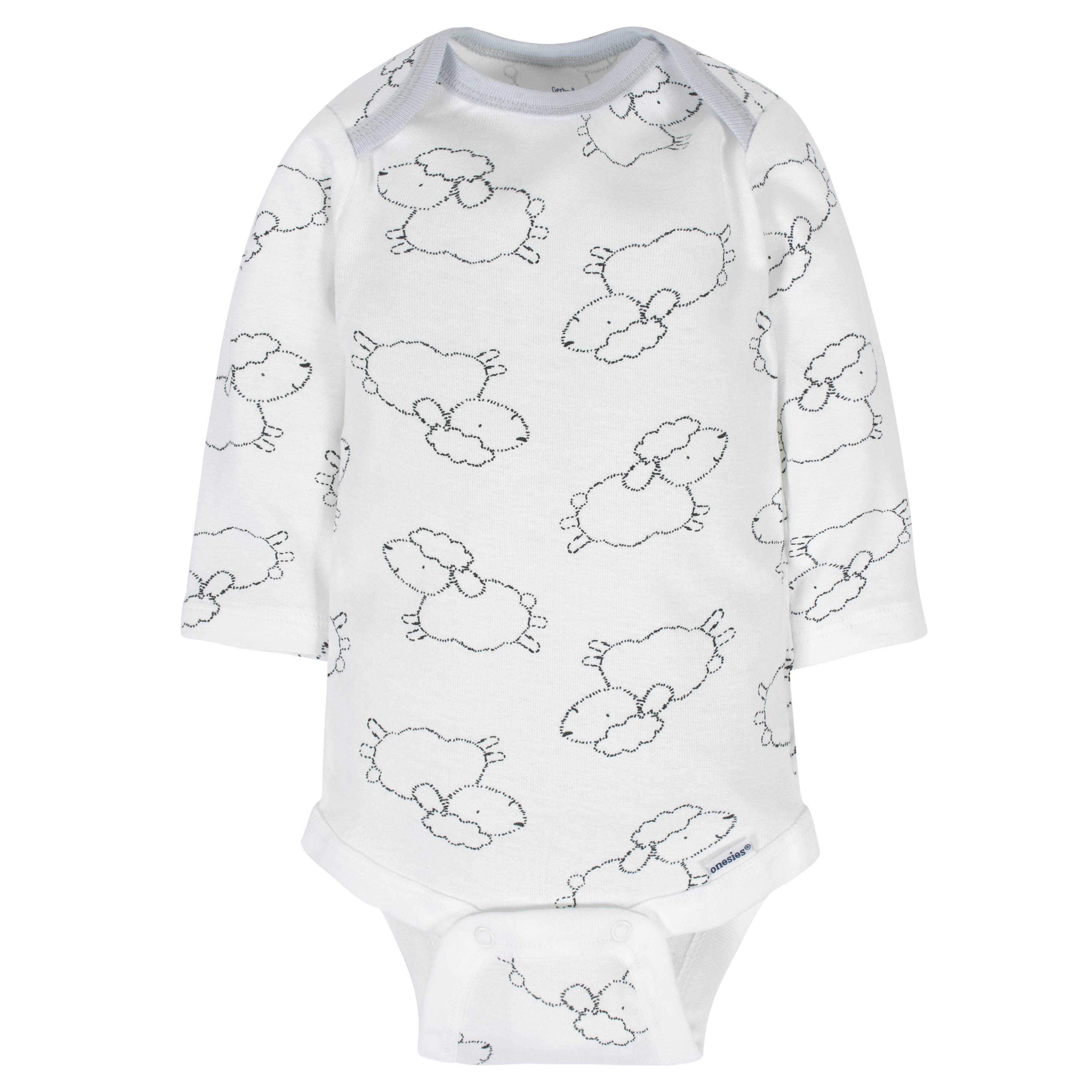 6-Pack Baby Neutral Sheep Long Sleeve Onesies® Bodysuits - Image 6