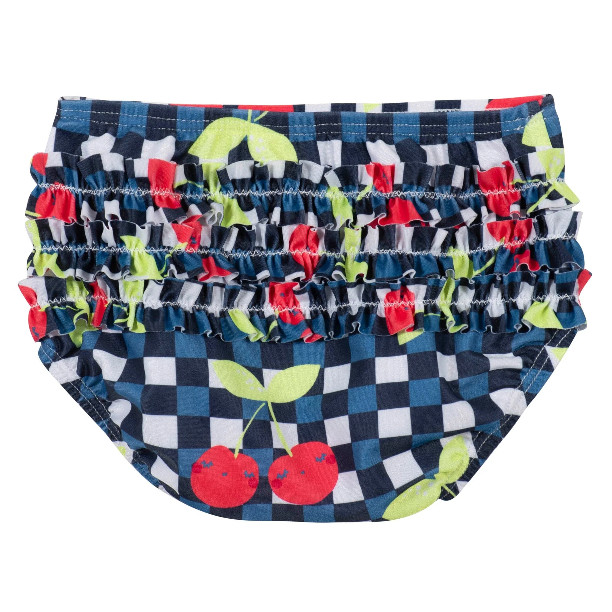 2-Piece Baby & Toddler Girls UPF 50+ Cherry Rash Guard & Swim Bottoms Set - Image 5