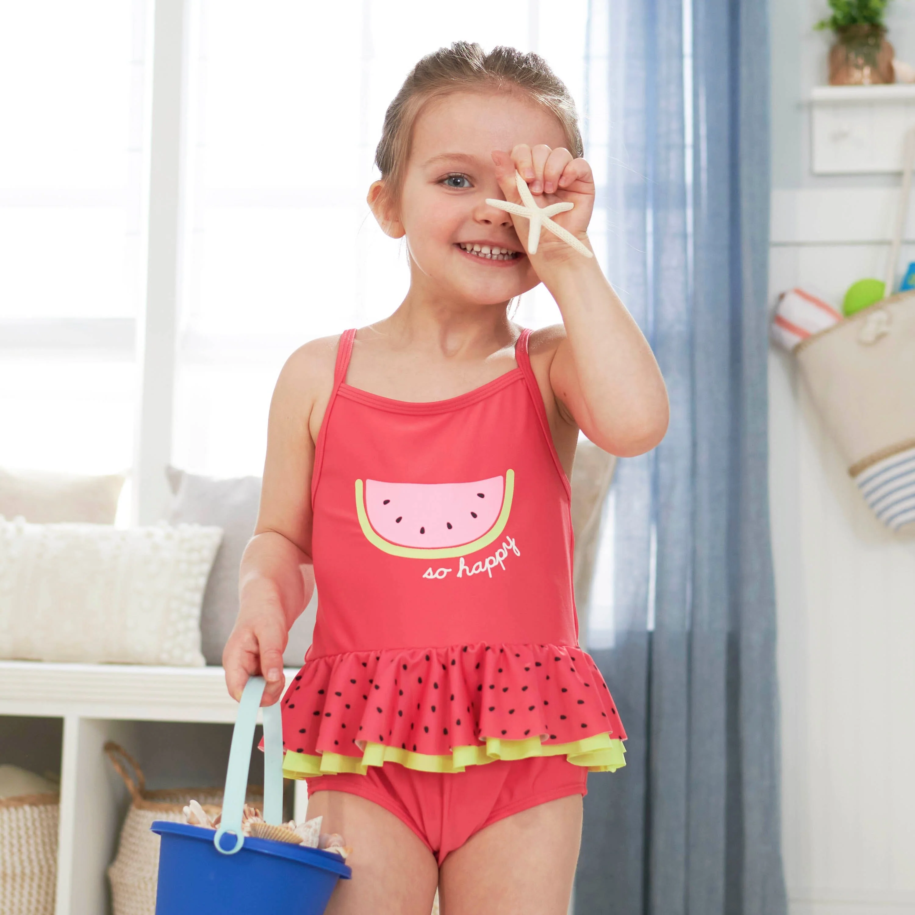 Baby & Toddler Girls UPF 50+ Watermelon One-Piece Swimsuit