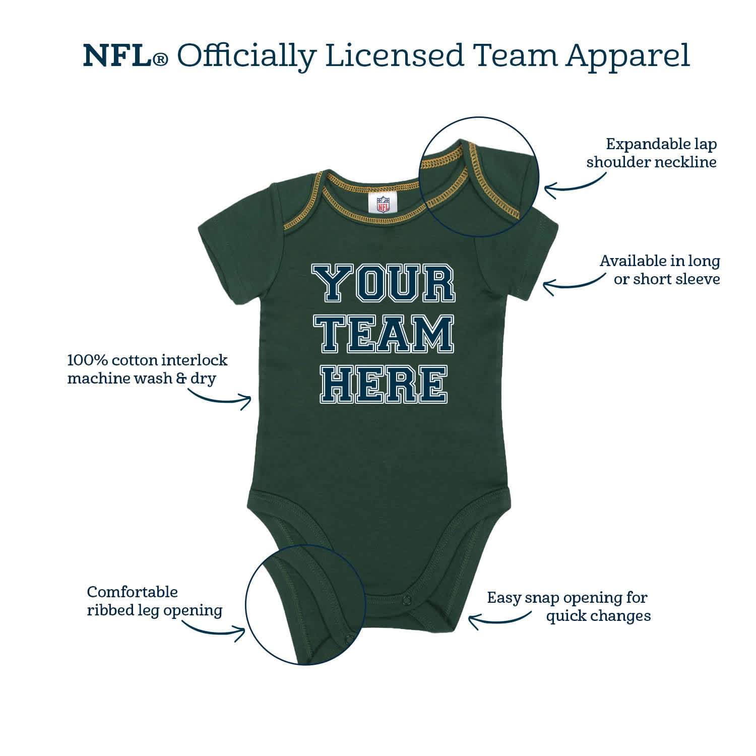 3-Pack Baby Boys Giants Short Sleeve Bodysuits - Image 5