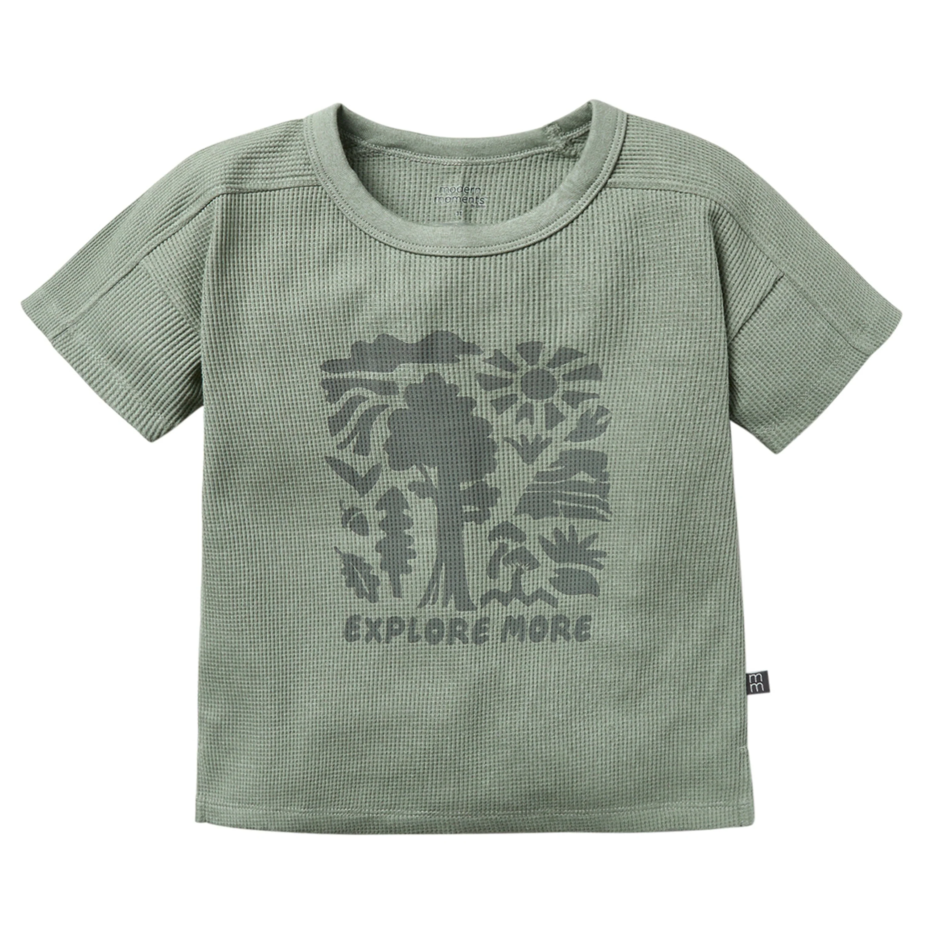 2-Piece Infant & Toddler Boys Explore More T-Shirt & Green Harem Shorts Bundle - Image 2