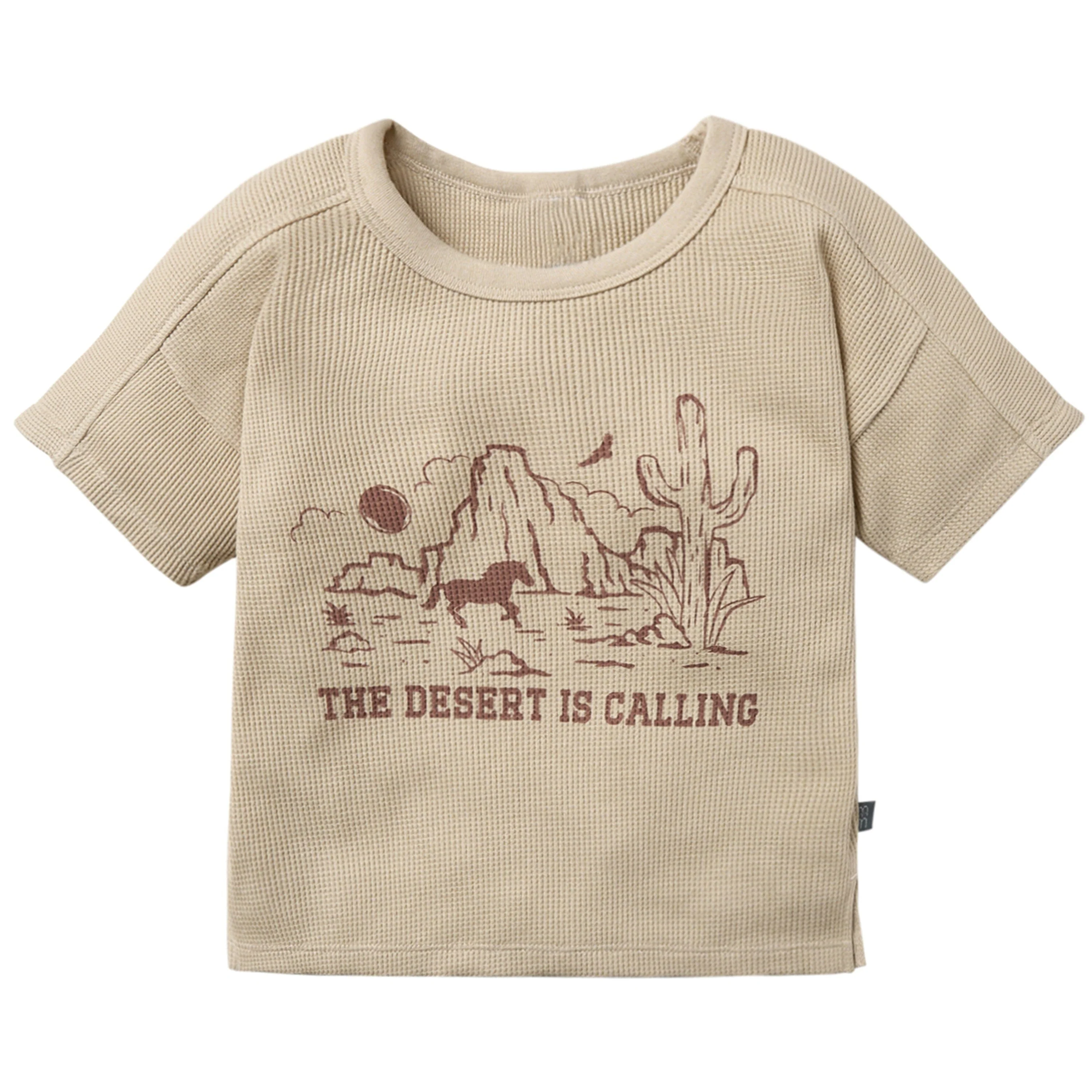 2-Piece Infant & Toddler Boys Desert T-Shirt & Brown Harem Shorts Set - Image 2