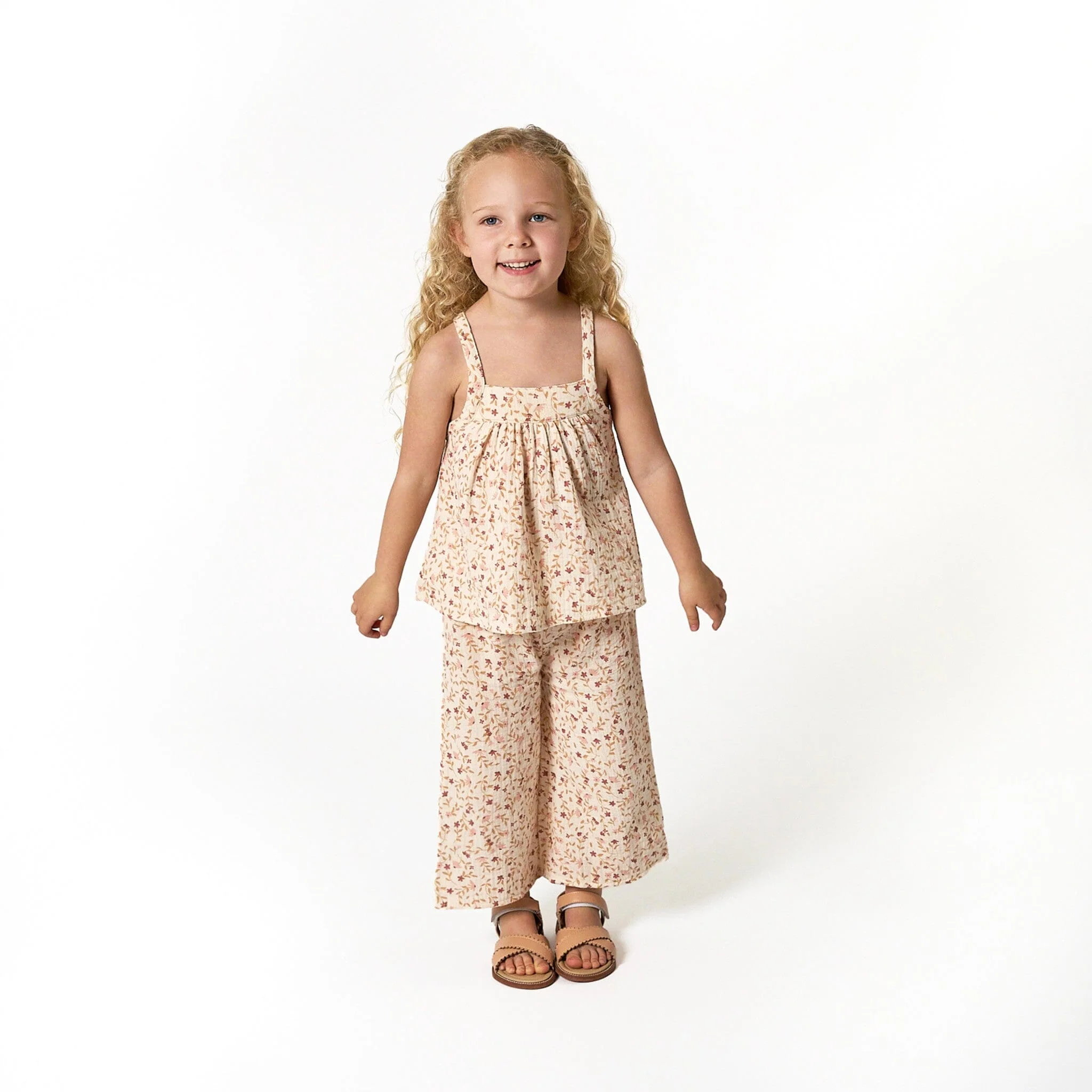 Mommy & Me Vine Floral Top & Cropped Pant Bundle - Image 2